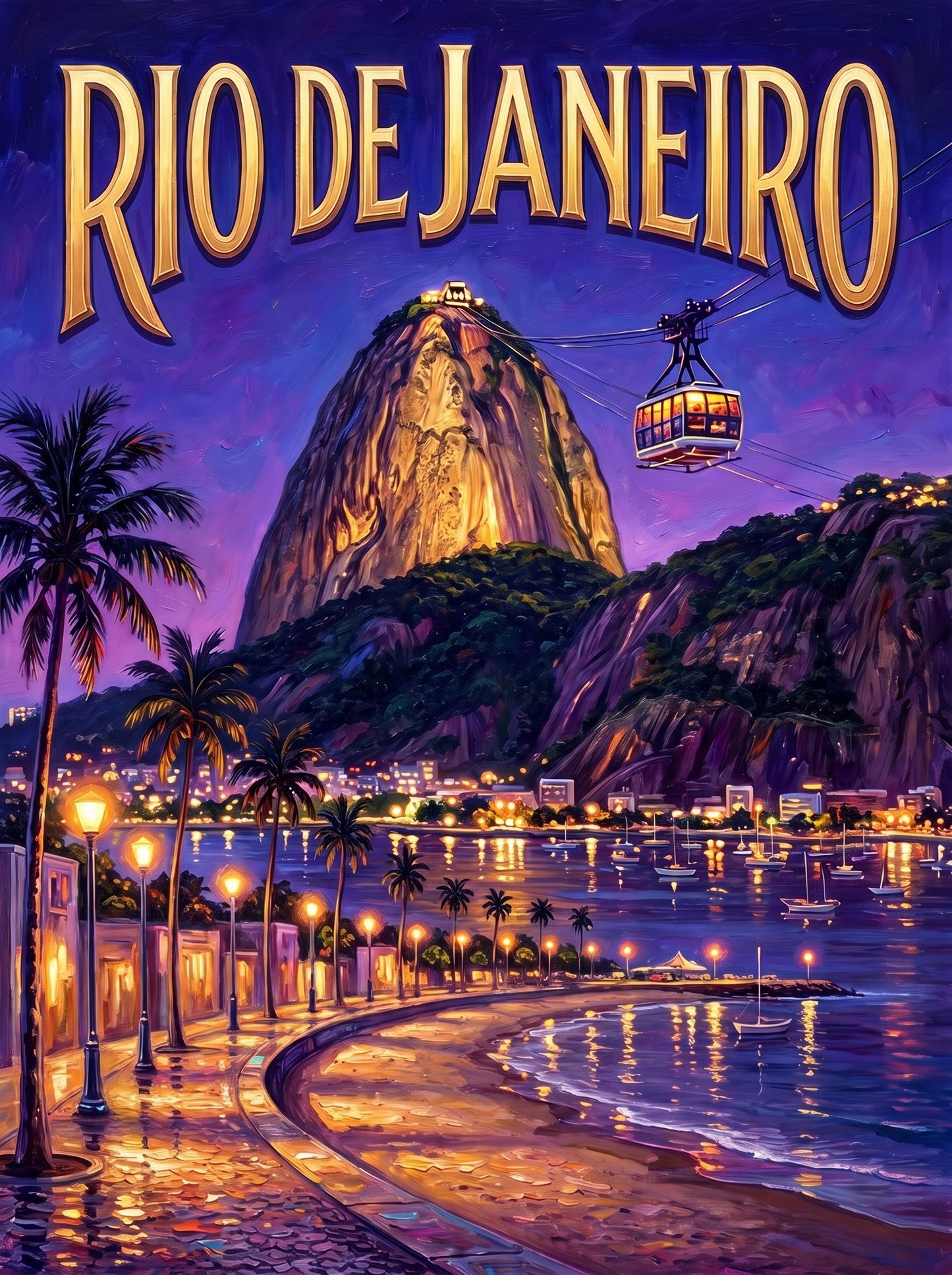 Rio De Janeiro Sugarloaf Night