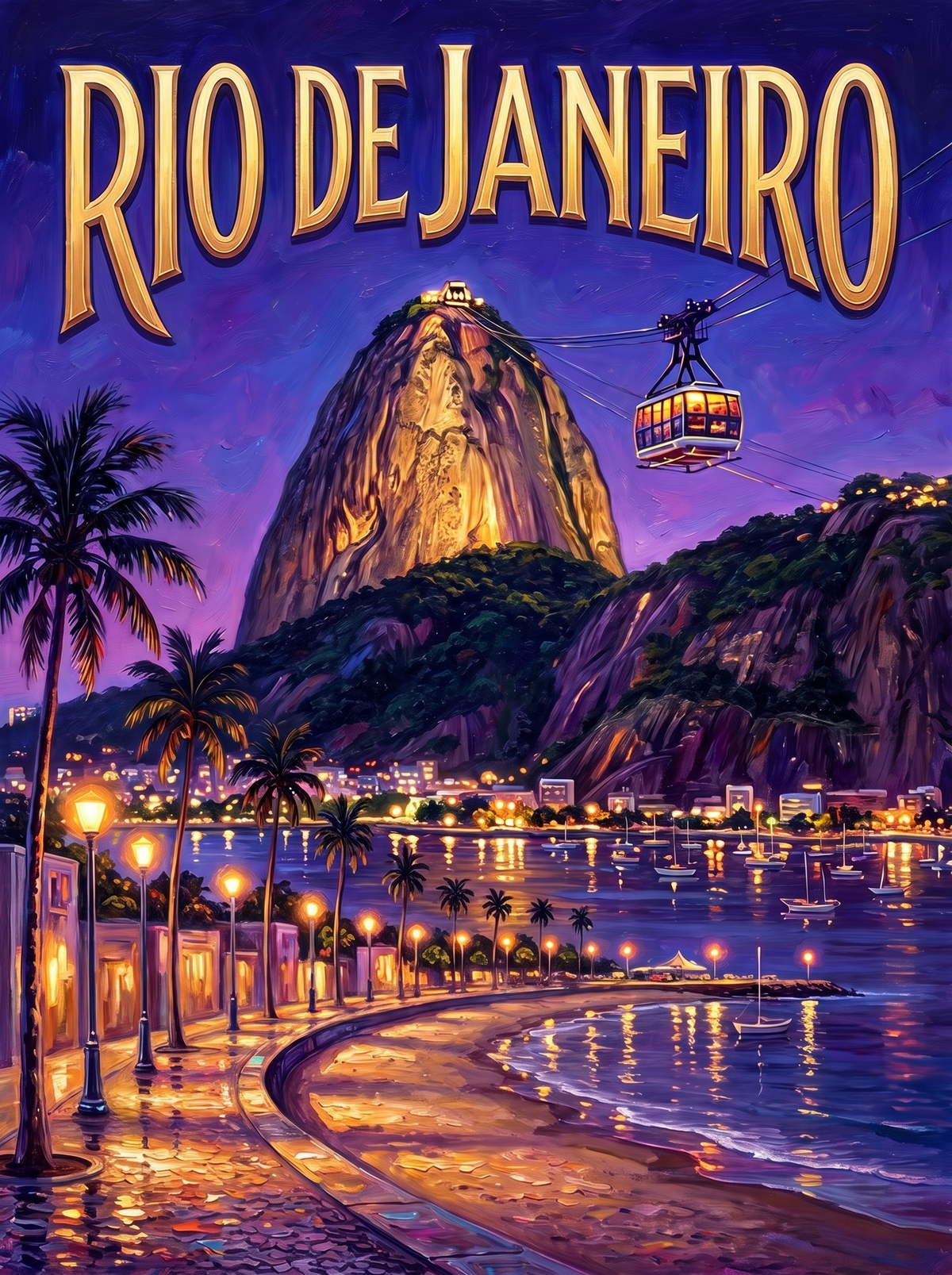 Rio De Janeiro Sugarloaf Night