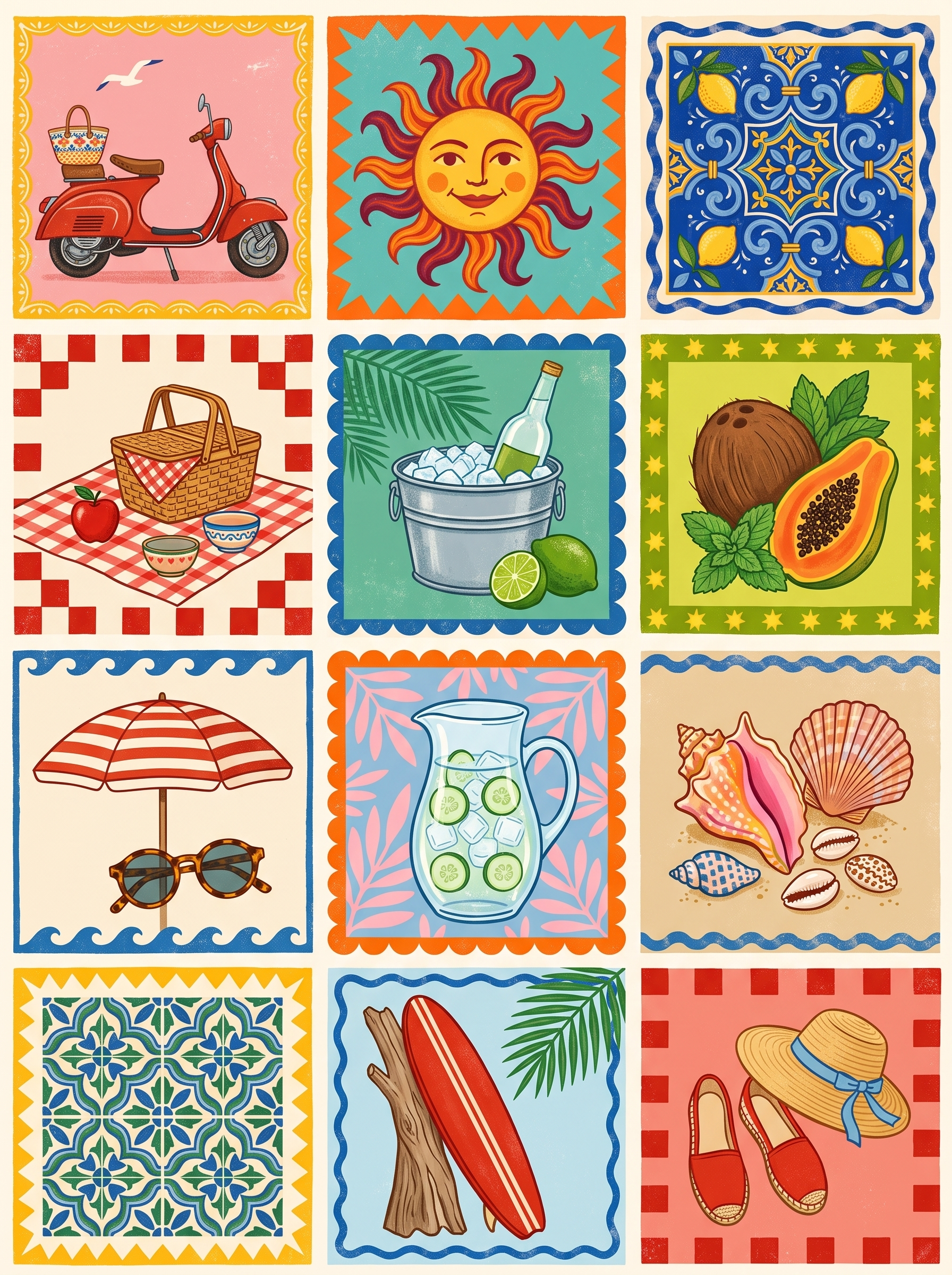 Riviera Summer Stamps
