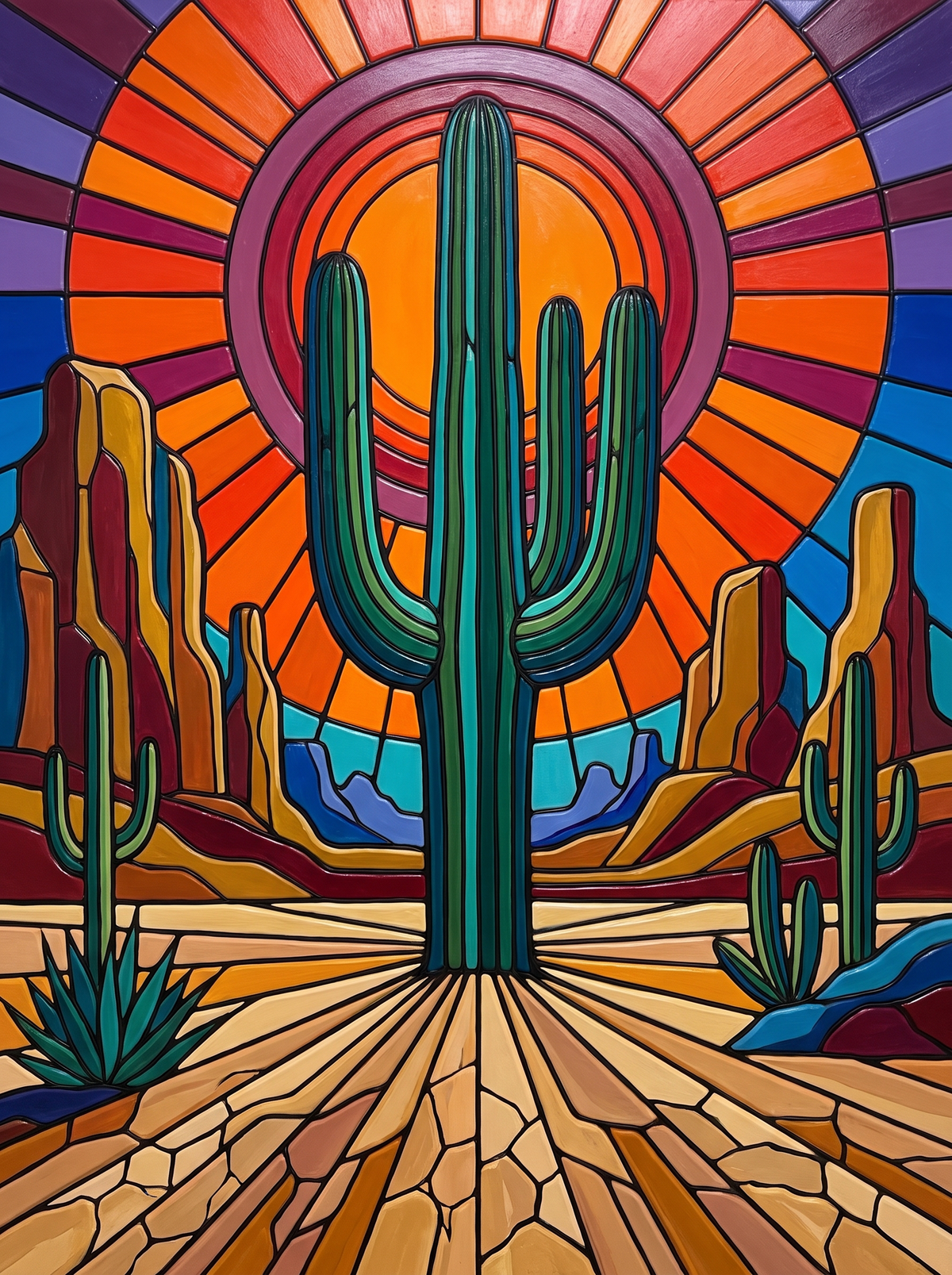 Saguaro Desert Sunset
