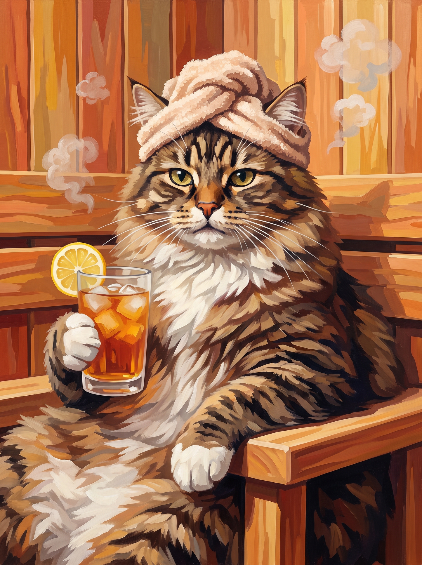 Sauna Cat Iced Tea