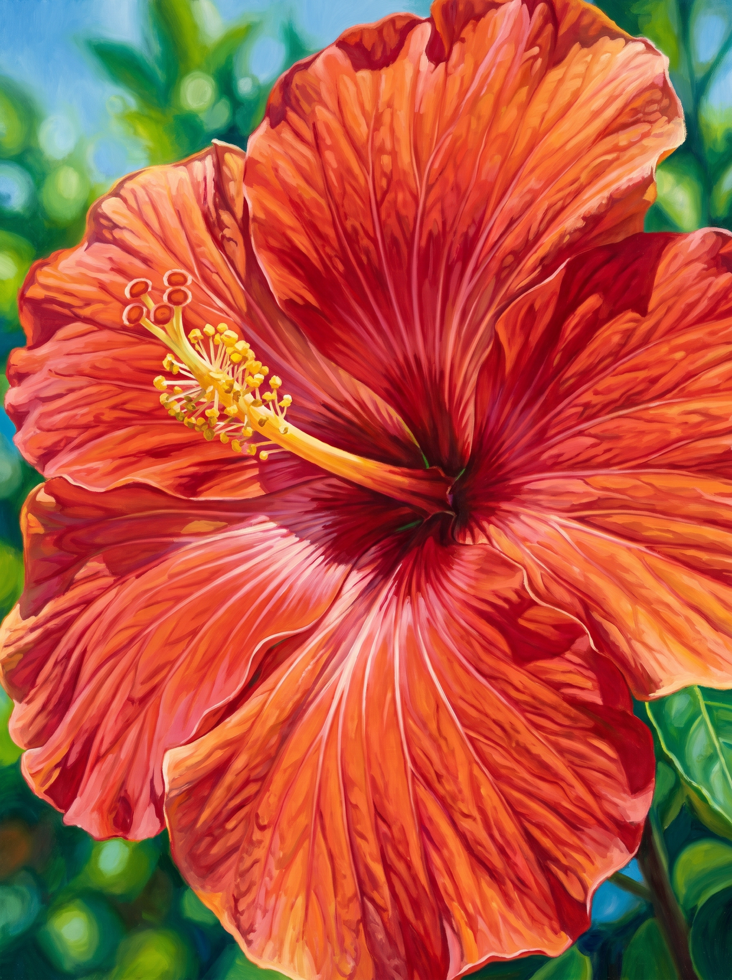 Scarlet Hibiscus Bloom