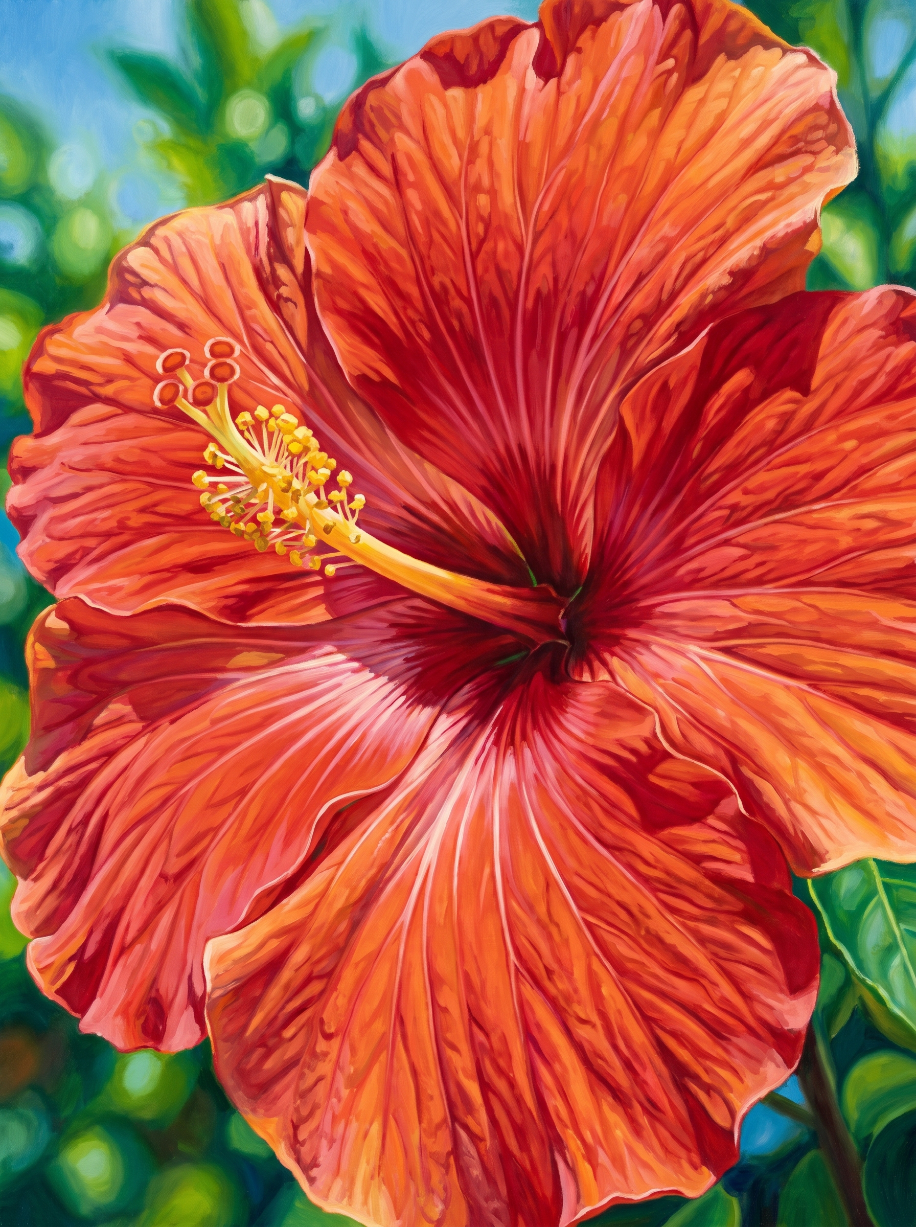 Scarlet Hibiscus Bloom