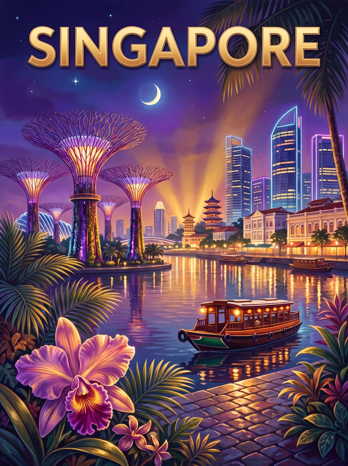 Singapore Supertree Glow