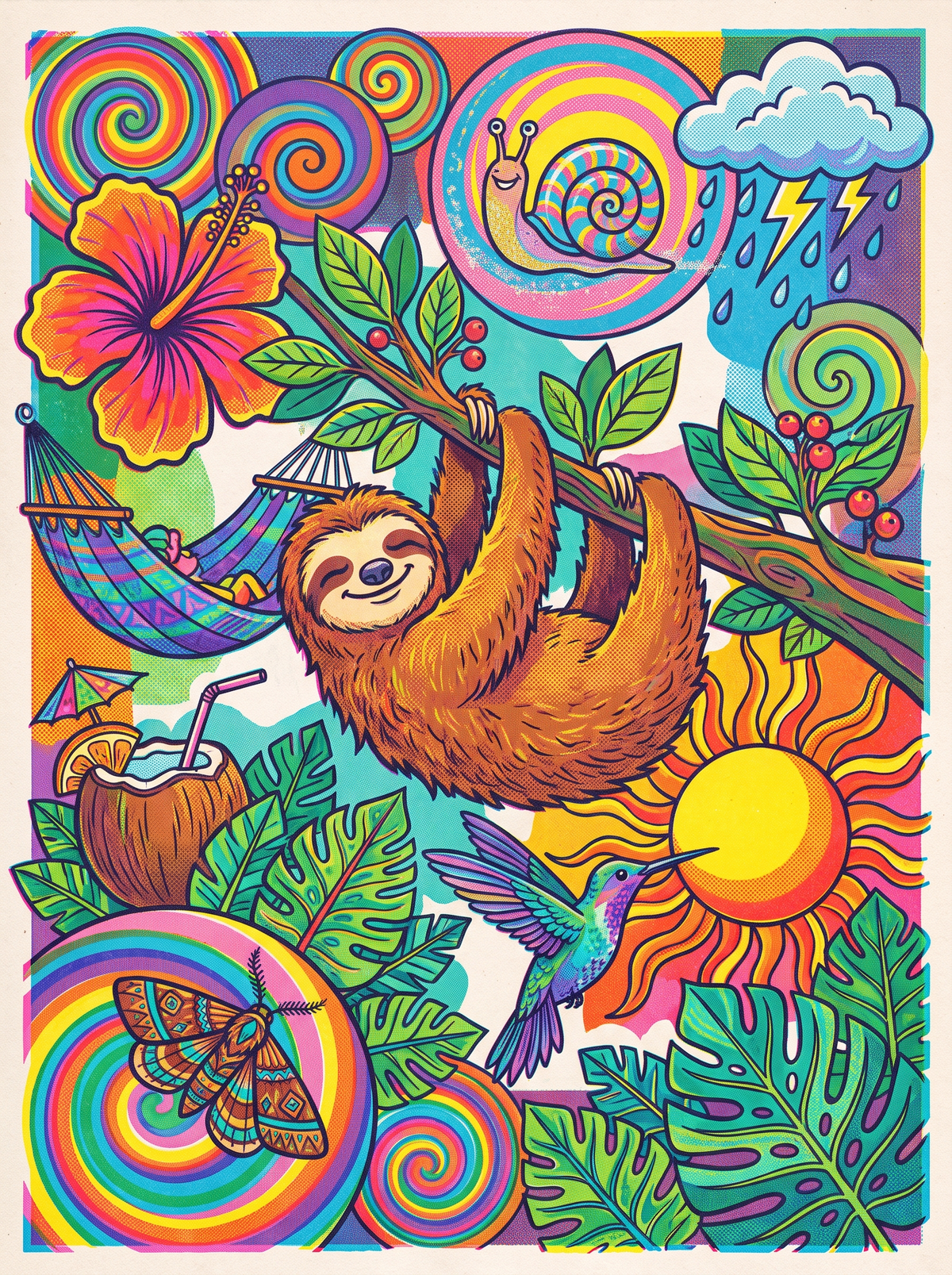 Sloth Hammock Sunshine Scatter