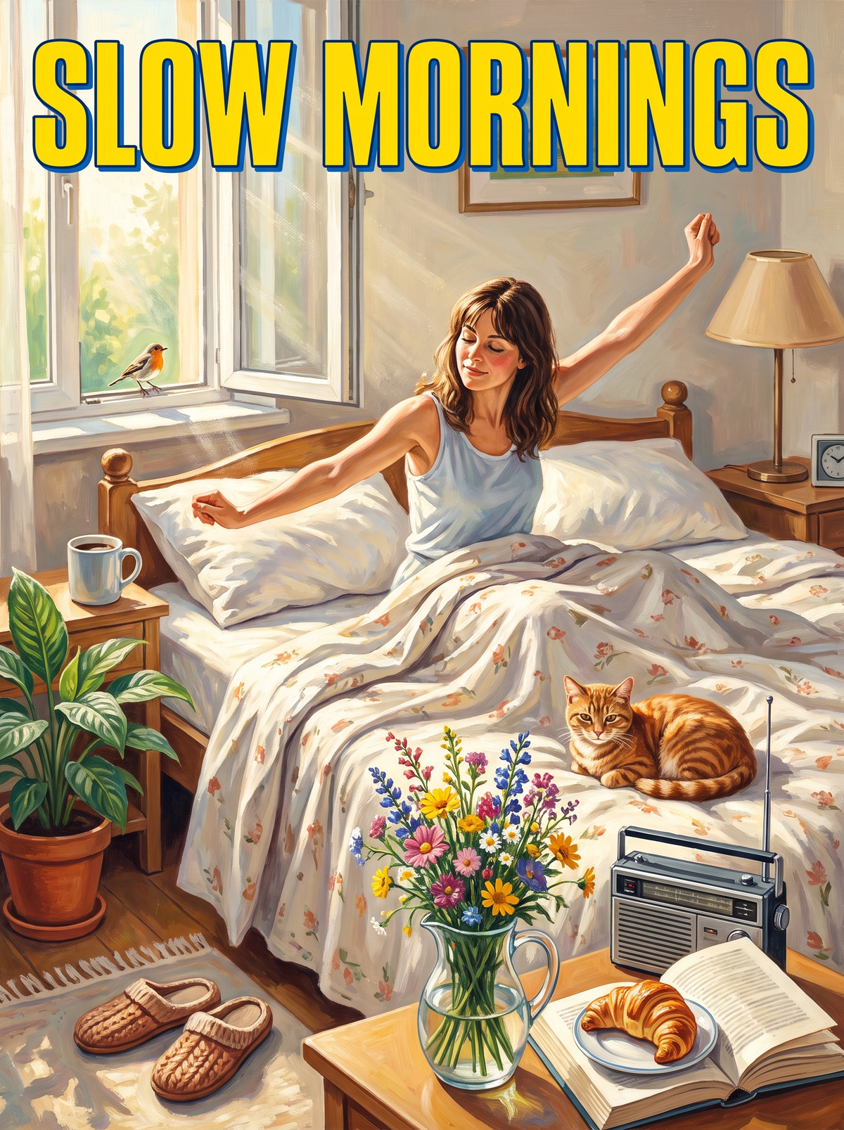 Slow Mornings Sunlit Bed