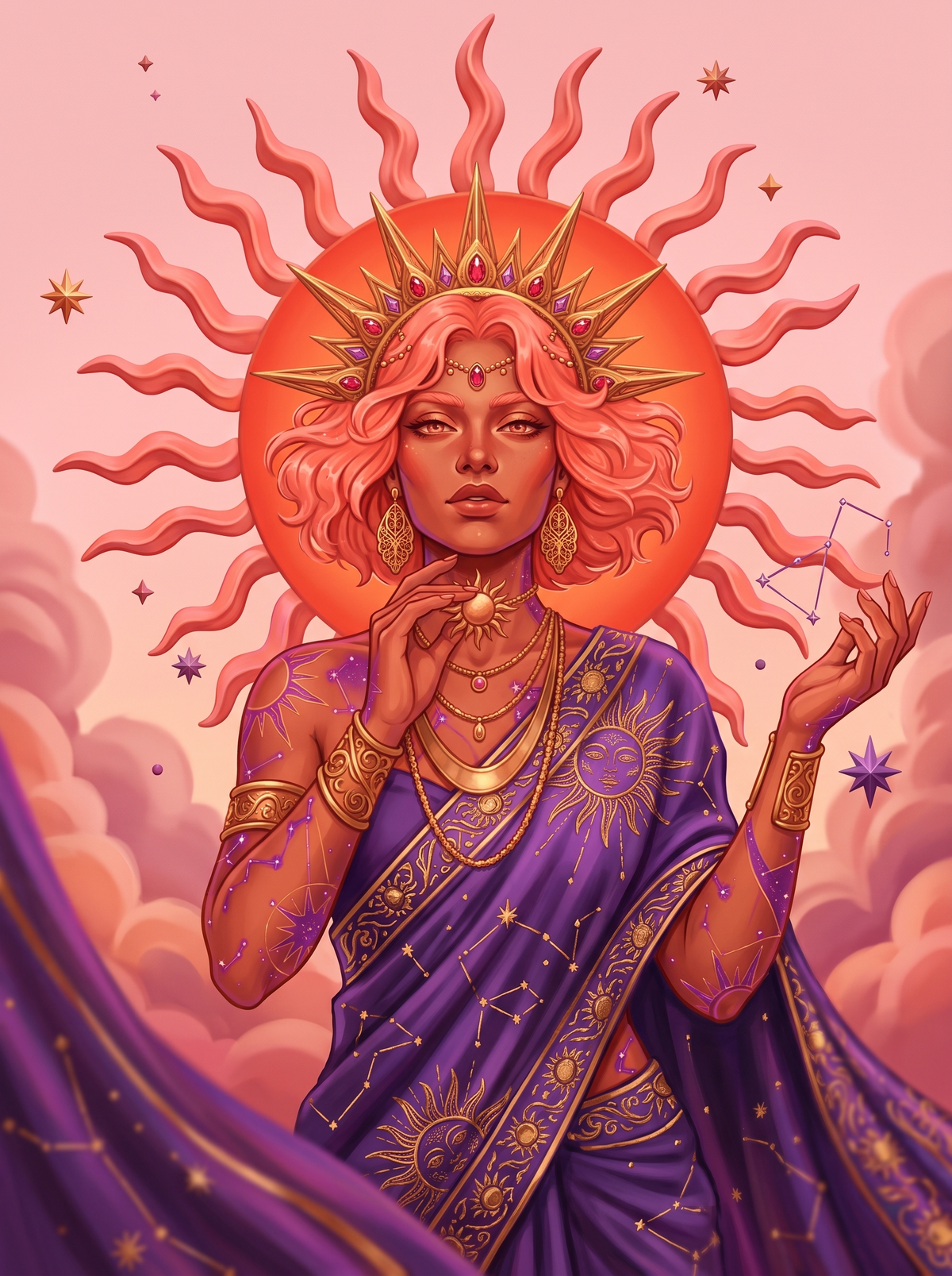 Solar Crown Constellation Robe