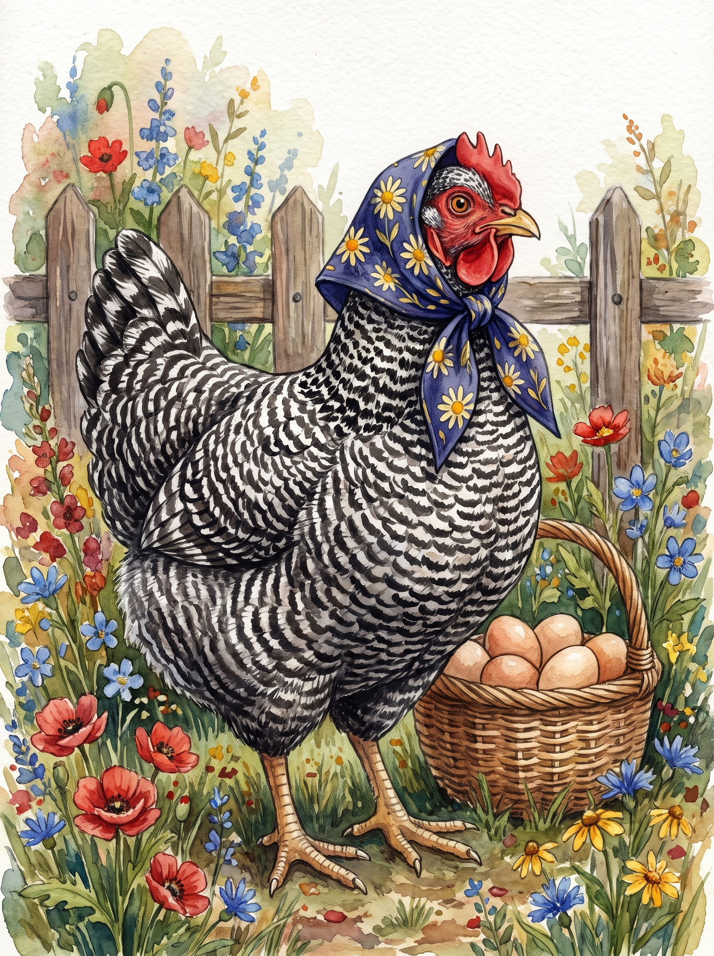 Speckled Hen Egg Basket