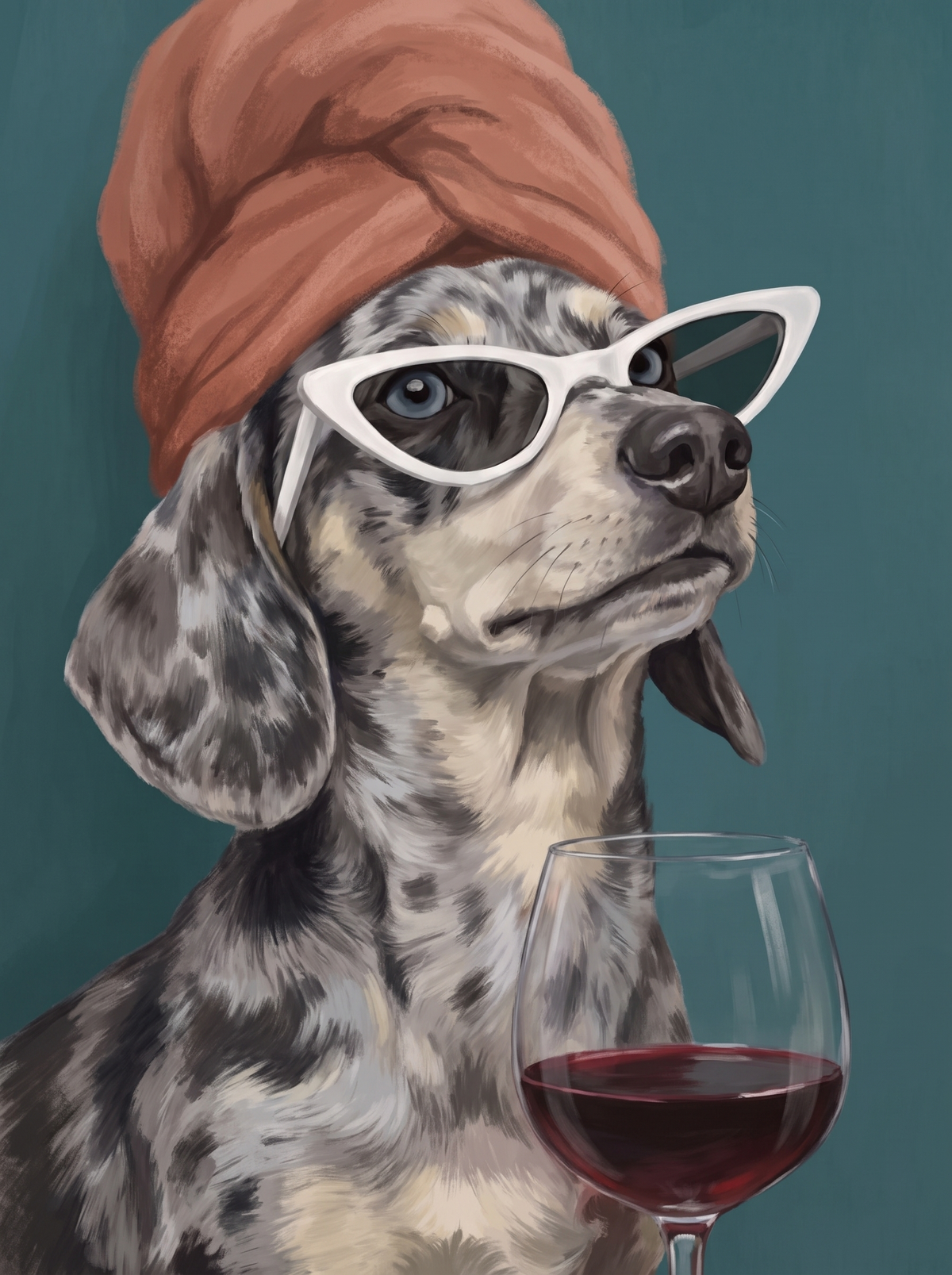 Spotted Dog Wine Turban