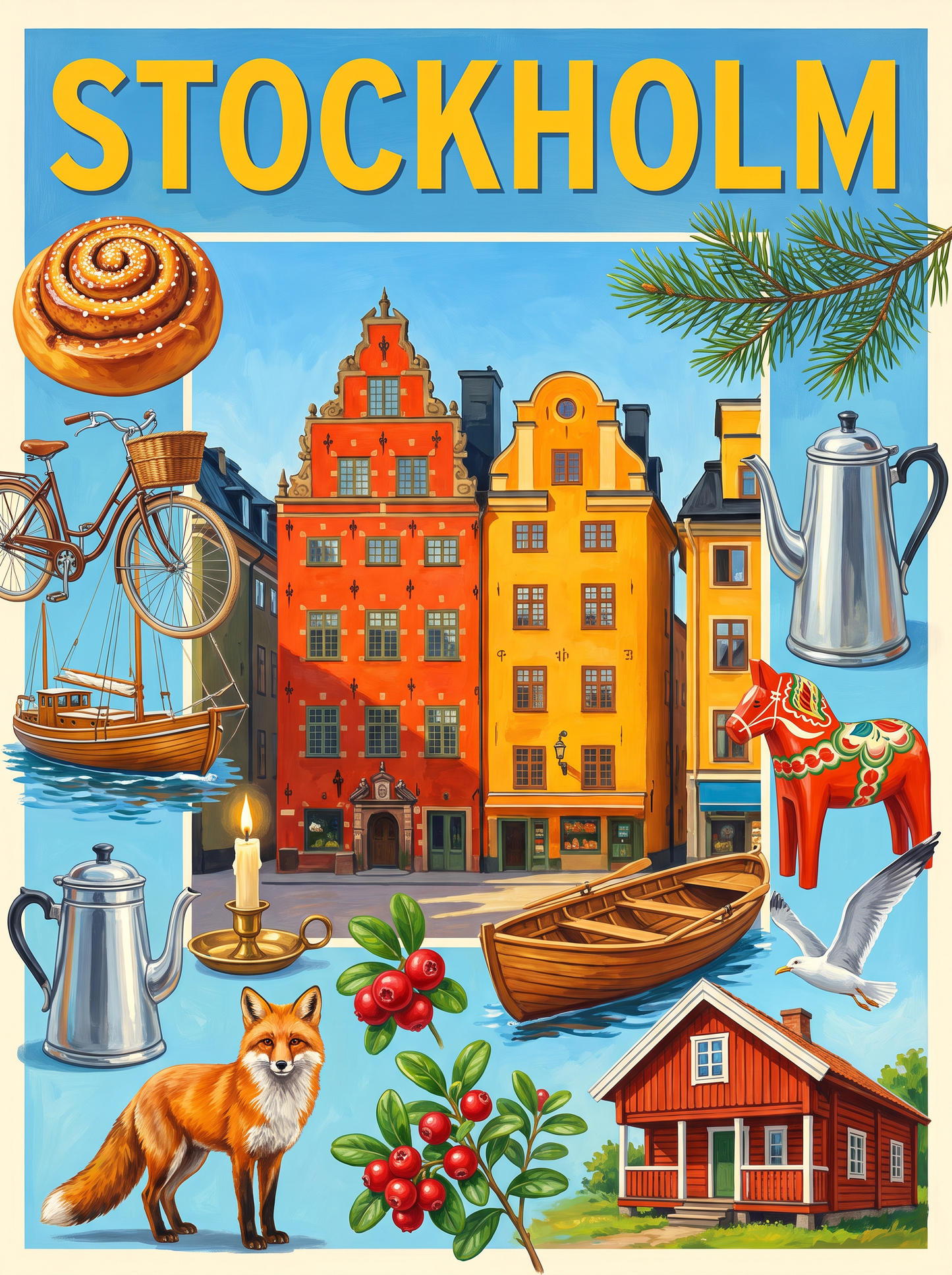 Stockholm Dala Horse Quay
