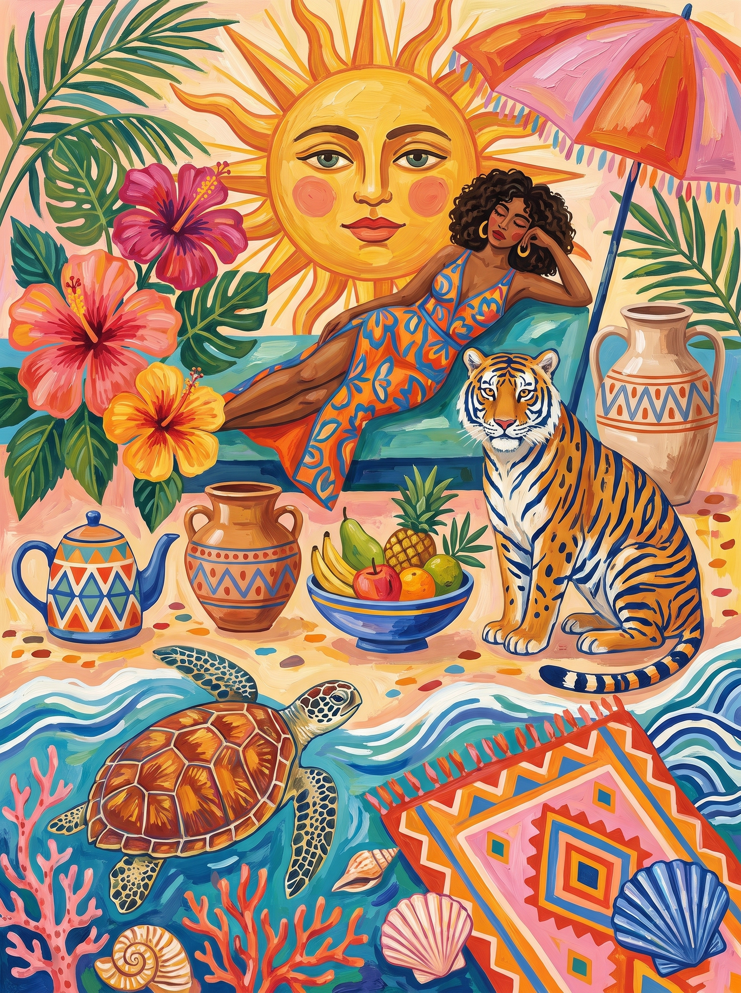 Sun Goddess Beach Tiger