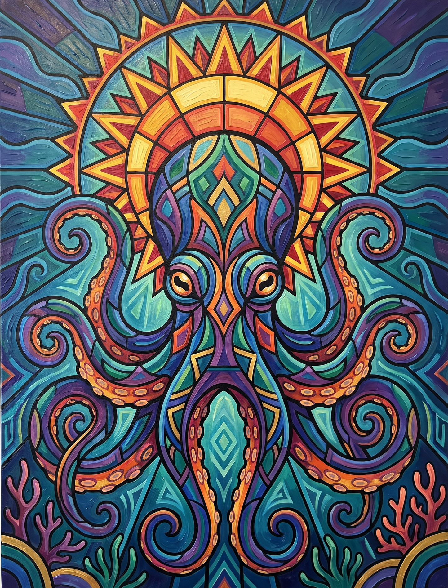 Sunburst Octopus Deep