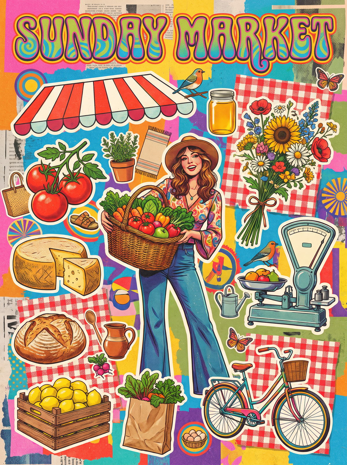Sunday Market Produce Basket