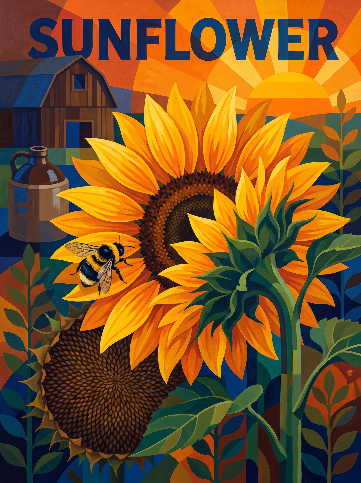 Sunflower Barn Sunrise