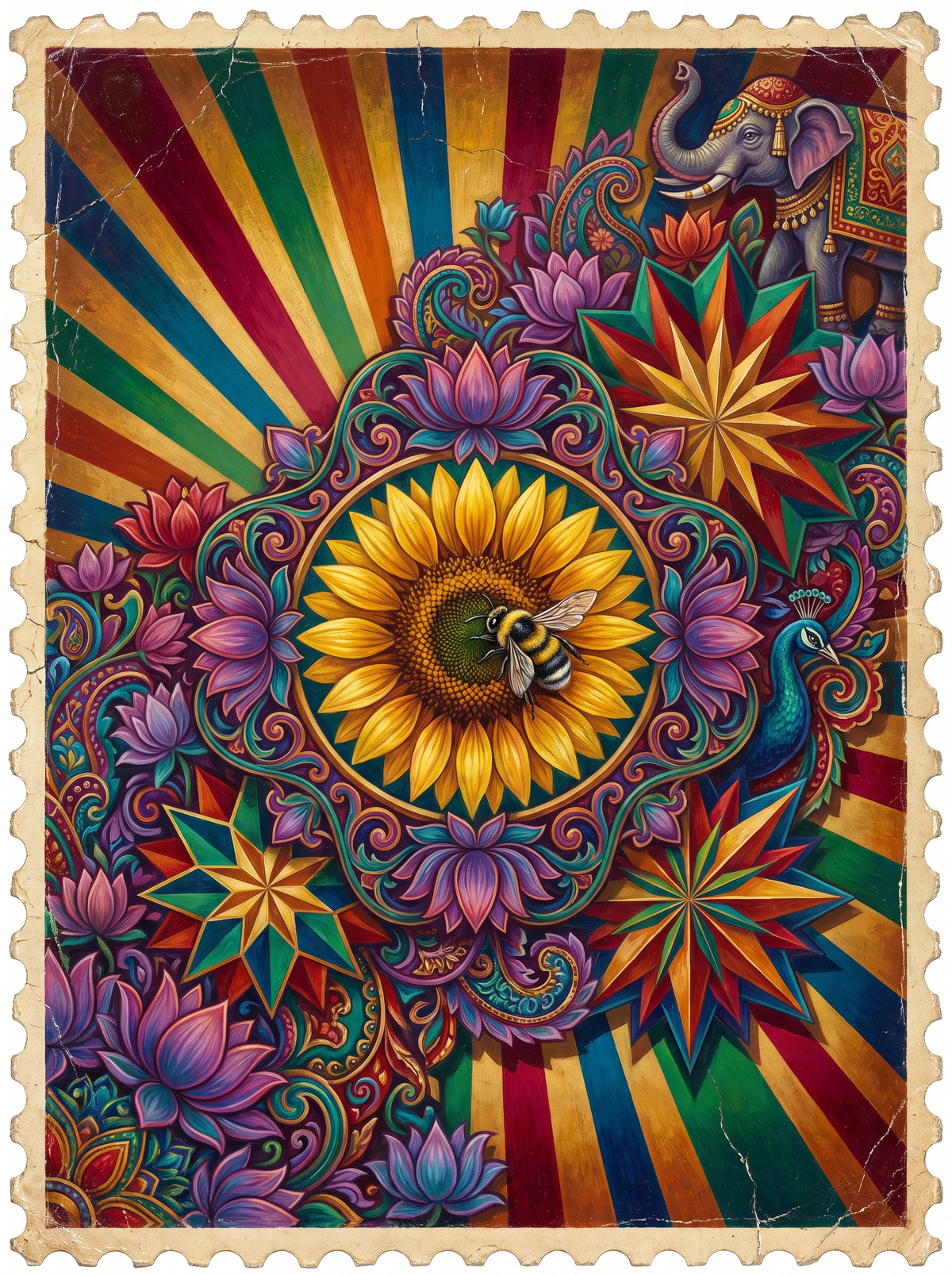 Sunflower Medallion Sunburst
