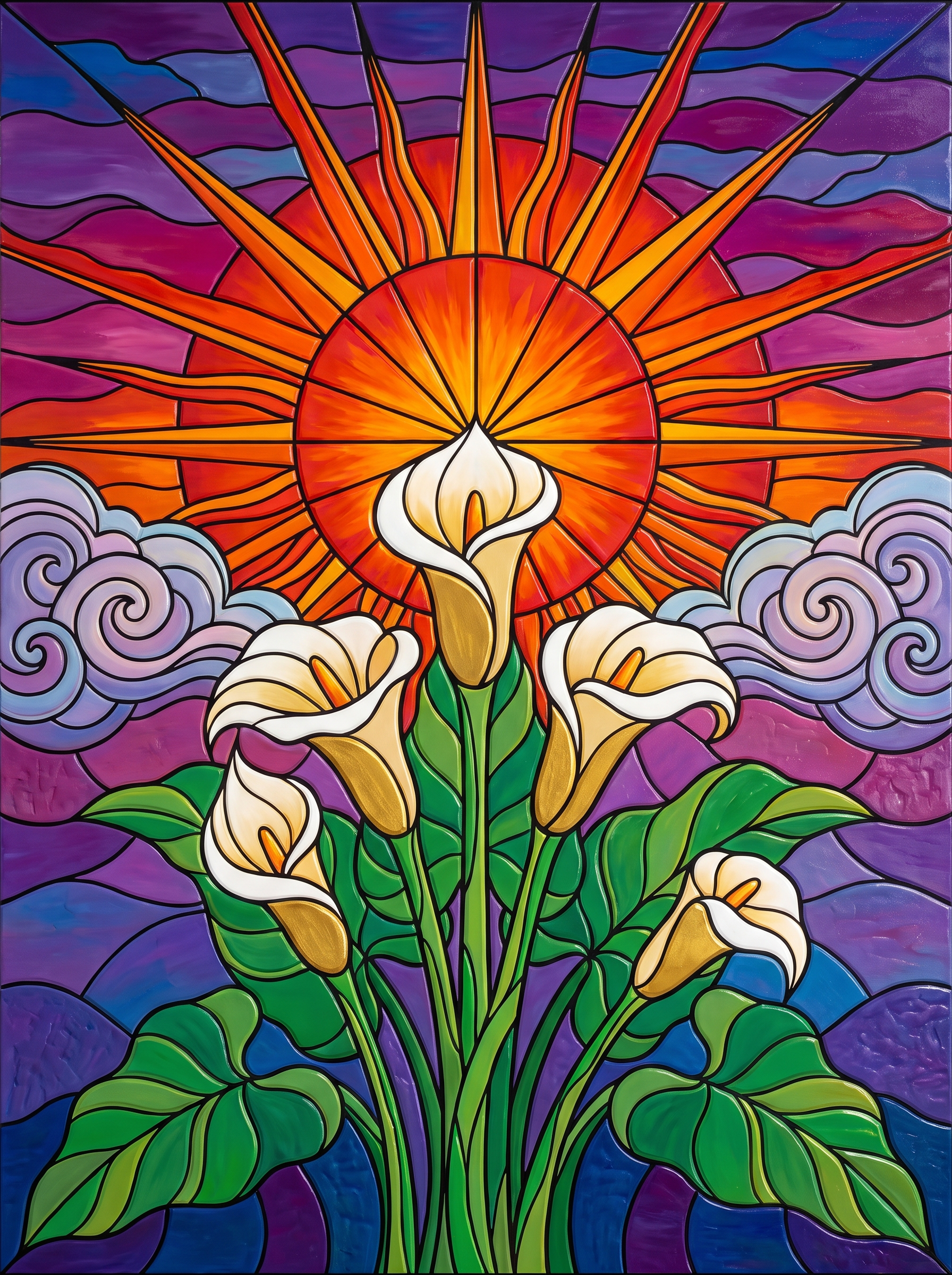 Sunset Calla Lilies