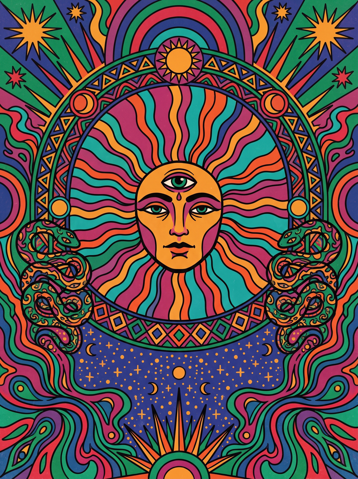 Third Eye Sun Face