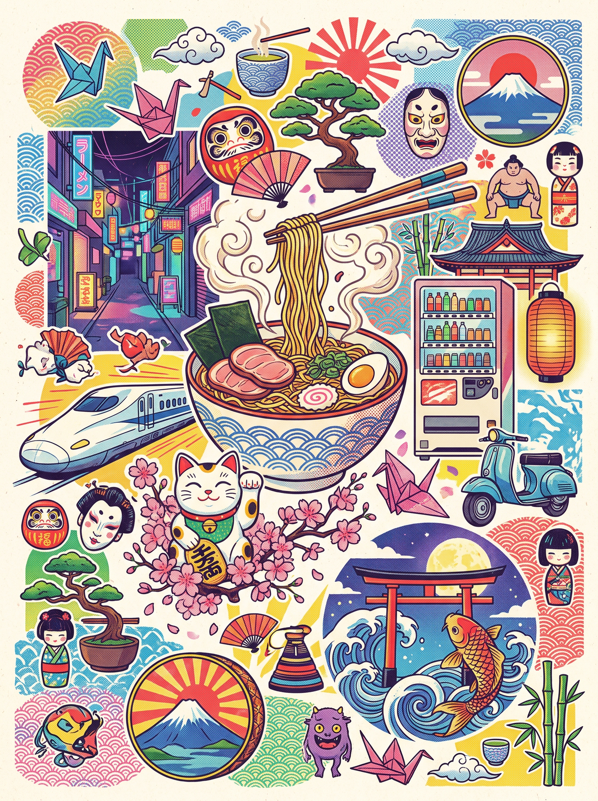 Tokyo Ramen Neon Scatter