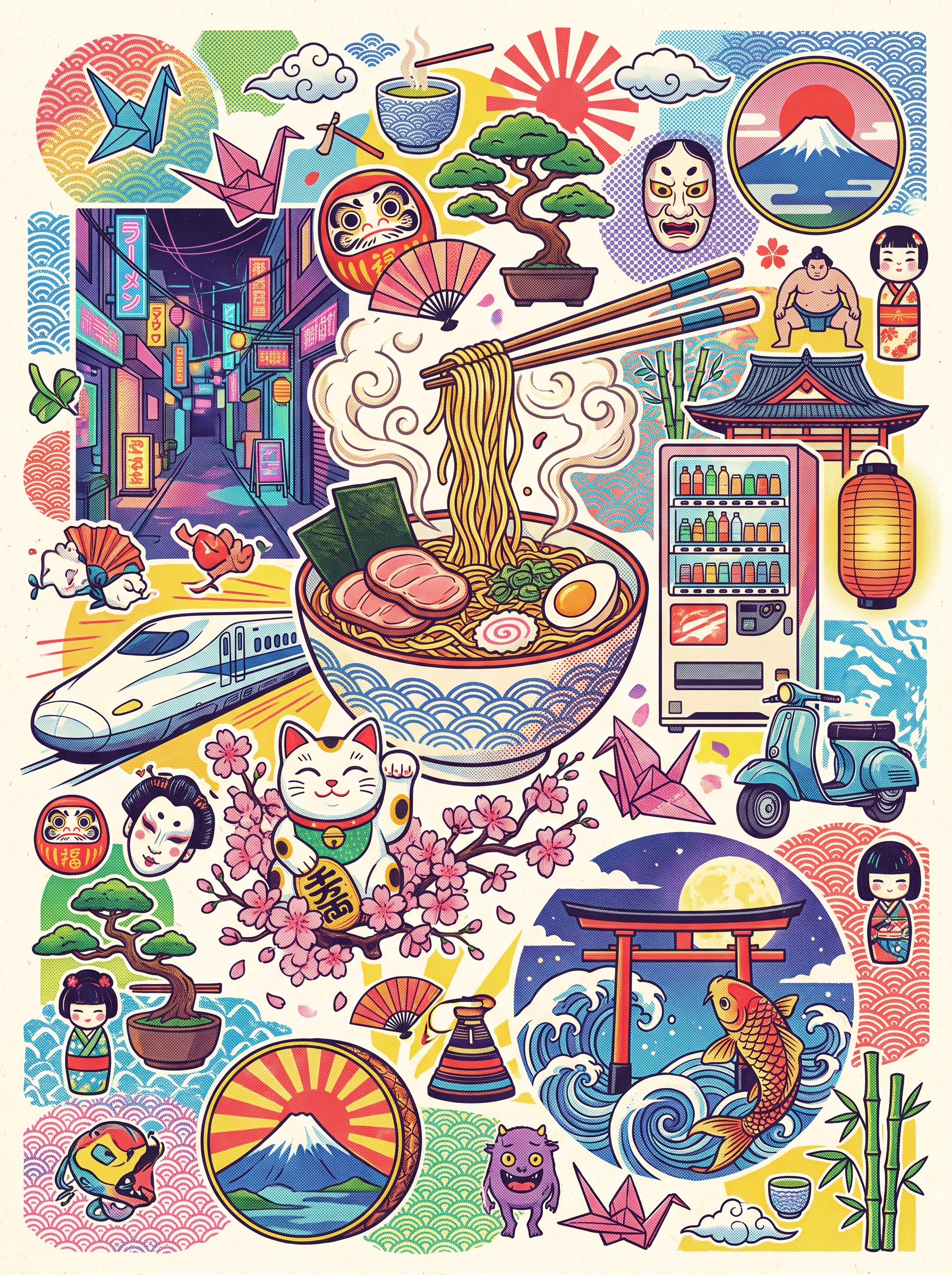 Tokyo Ramen Neon Scatter