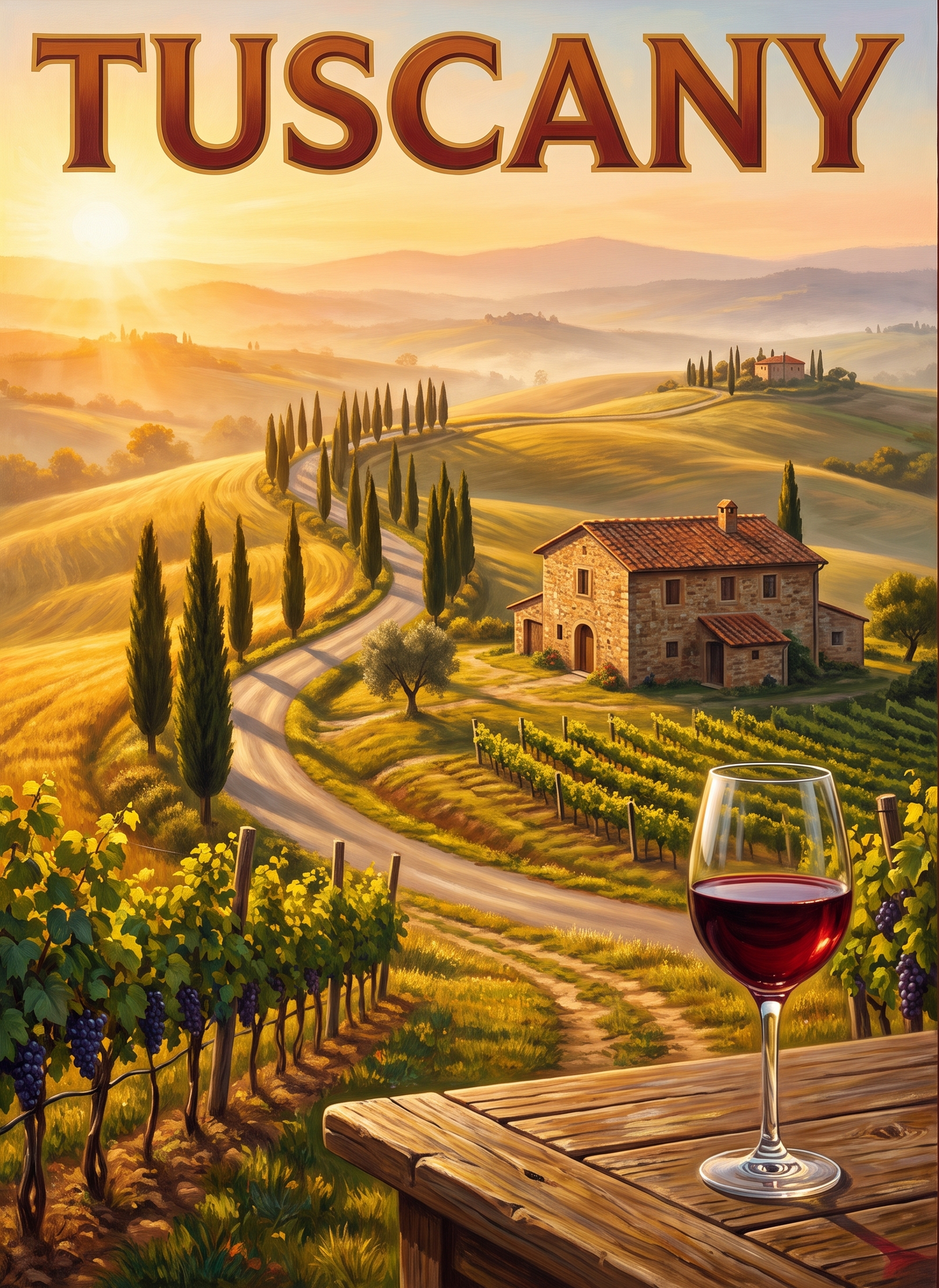 Tuscany Vineyard Farmhouse