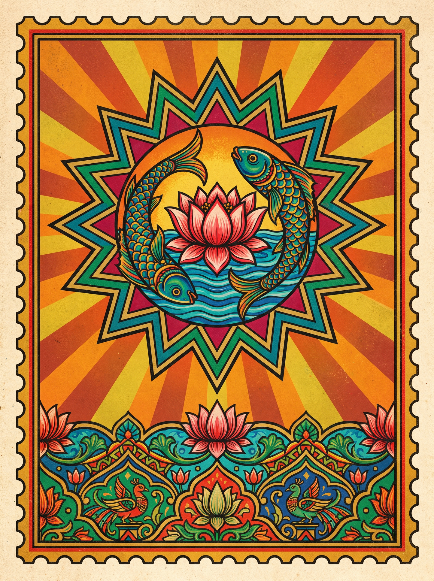 Twin Fish And Lotus