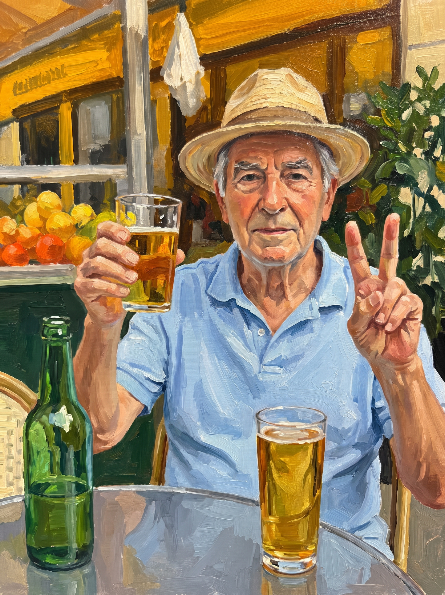Two Beers Peace Sign