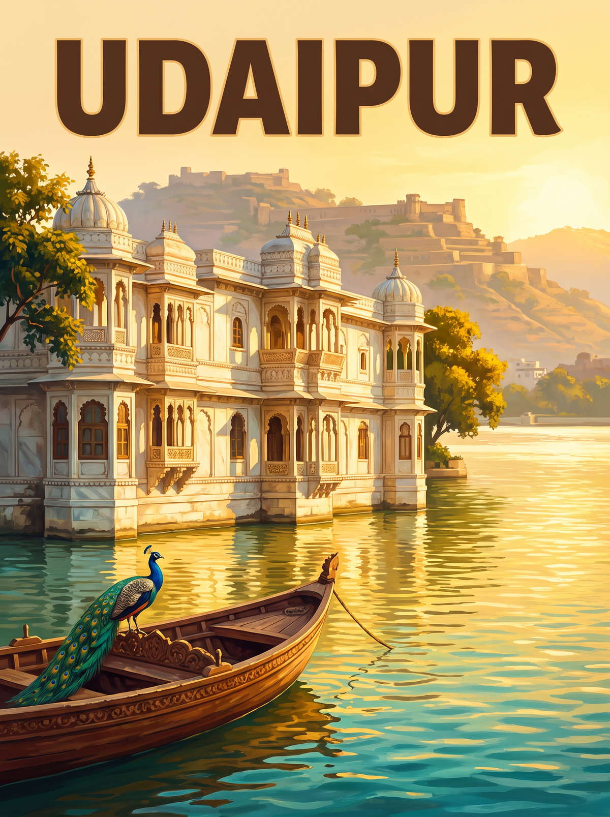 Udaipur Lake Palace Peacock