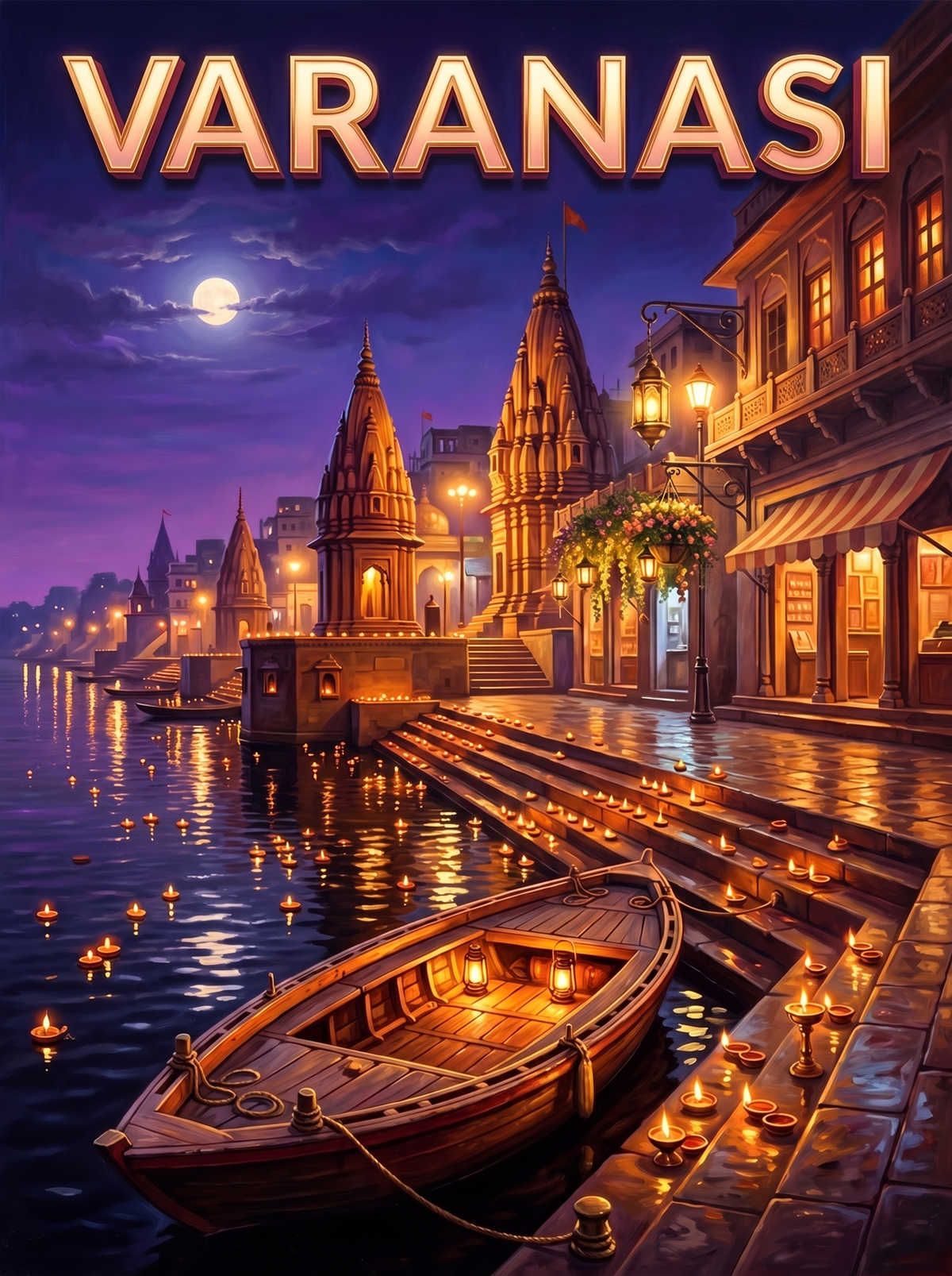 Varanasi Ghats Diyas