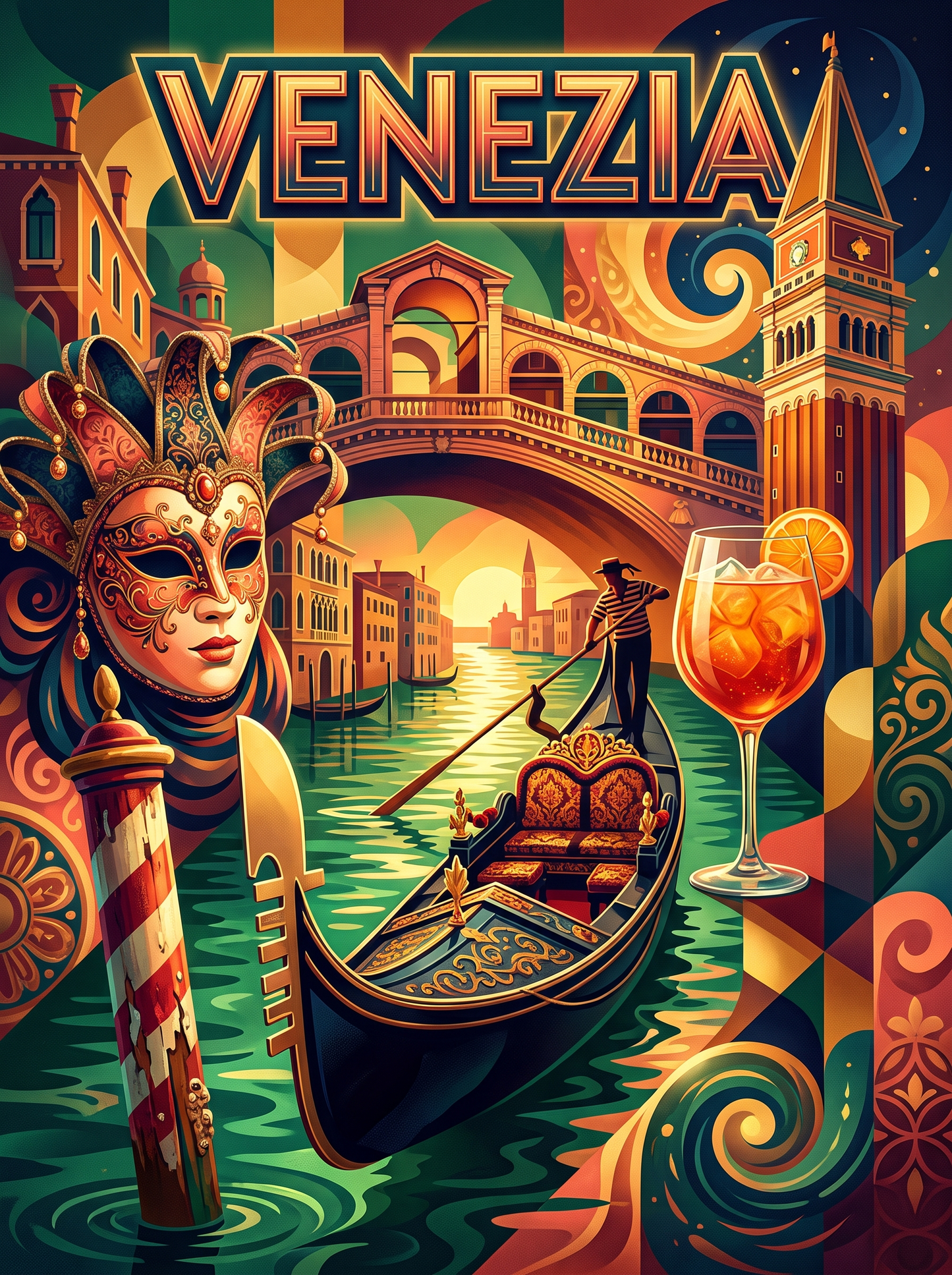 Venezia Mask And Gondola