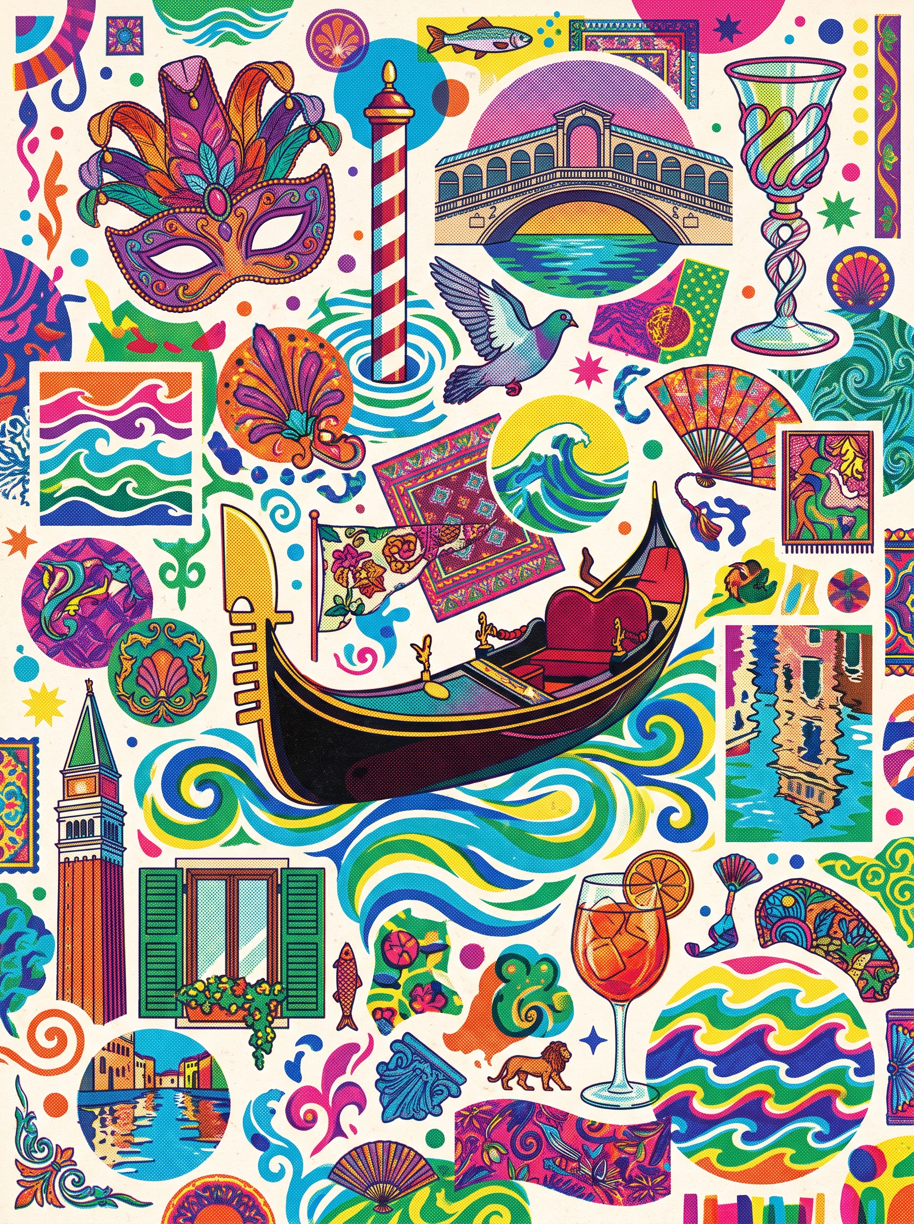 Venice Gondola Carnival Scatter
