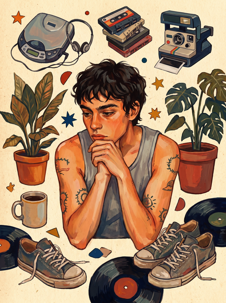 Vinyl And Sneakers Portrait