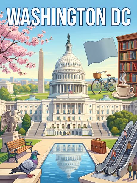 Washington DC Capitol (150 Color Diamond Painting)