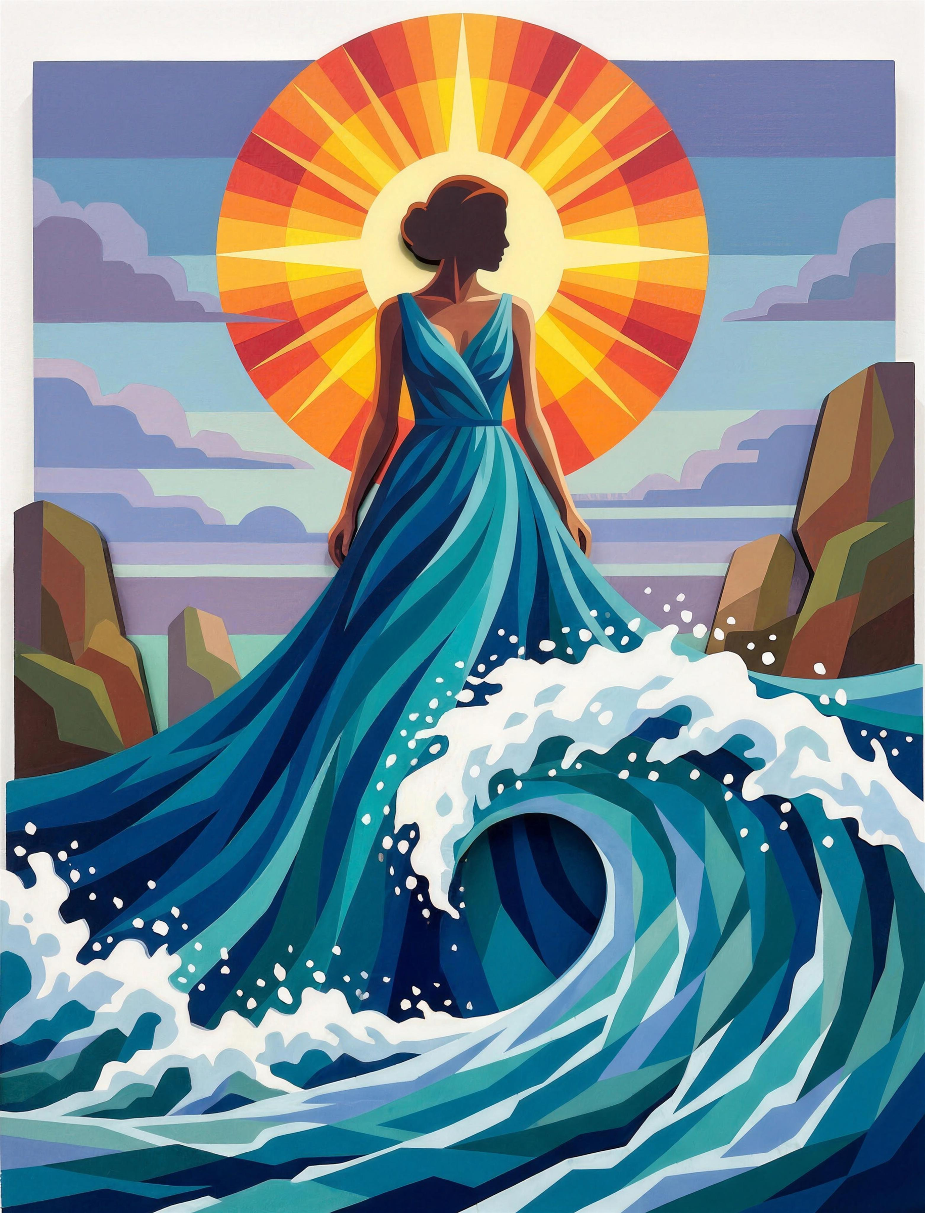 Wave Gown Sunrise