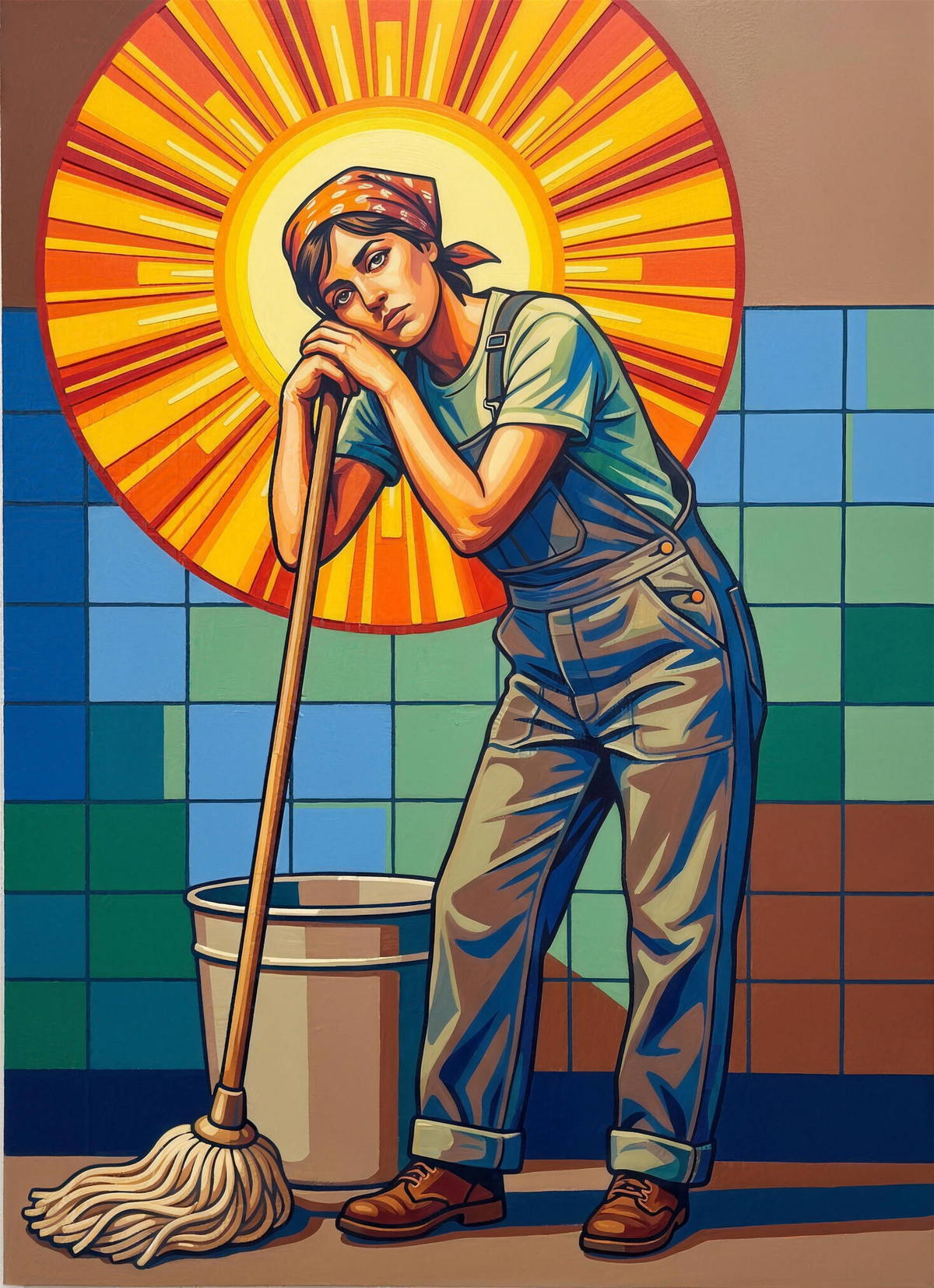 Weary Mop And Bucket