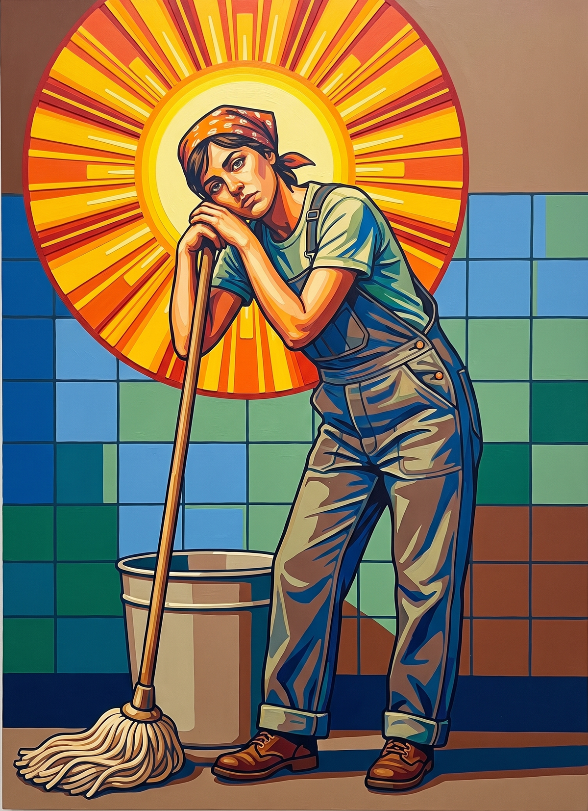 Weary Mop And Bucket