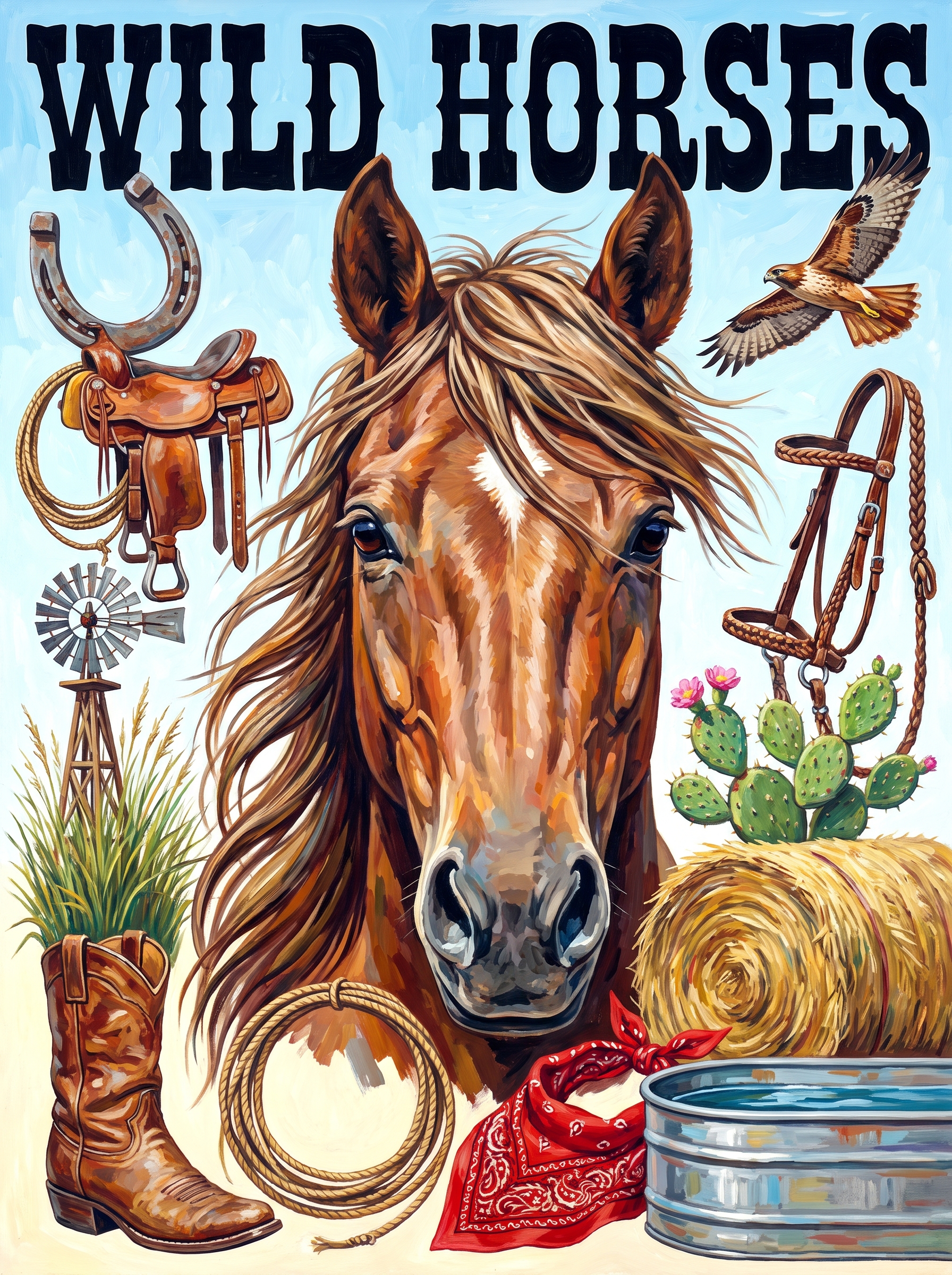 Wild Horses Cowboy Country