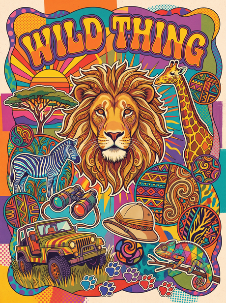 Wild Thing Safari Lion (150 Color Diamond Painting)