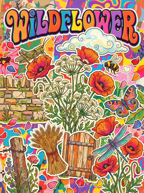 Wildflower Poppies (150 Color Diamond Painting)