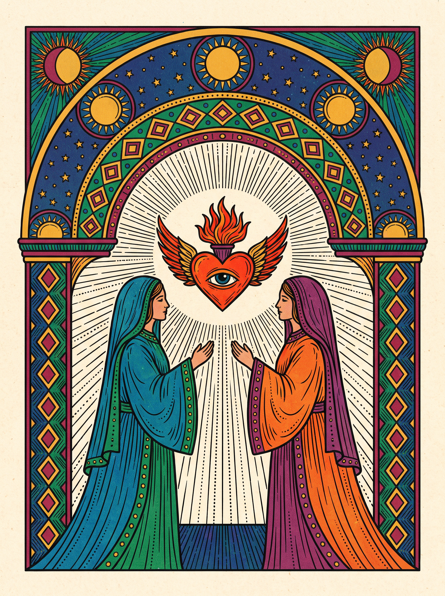 Winged Heart Between Lovers