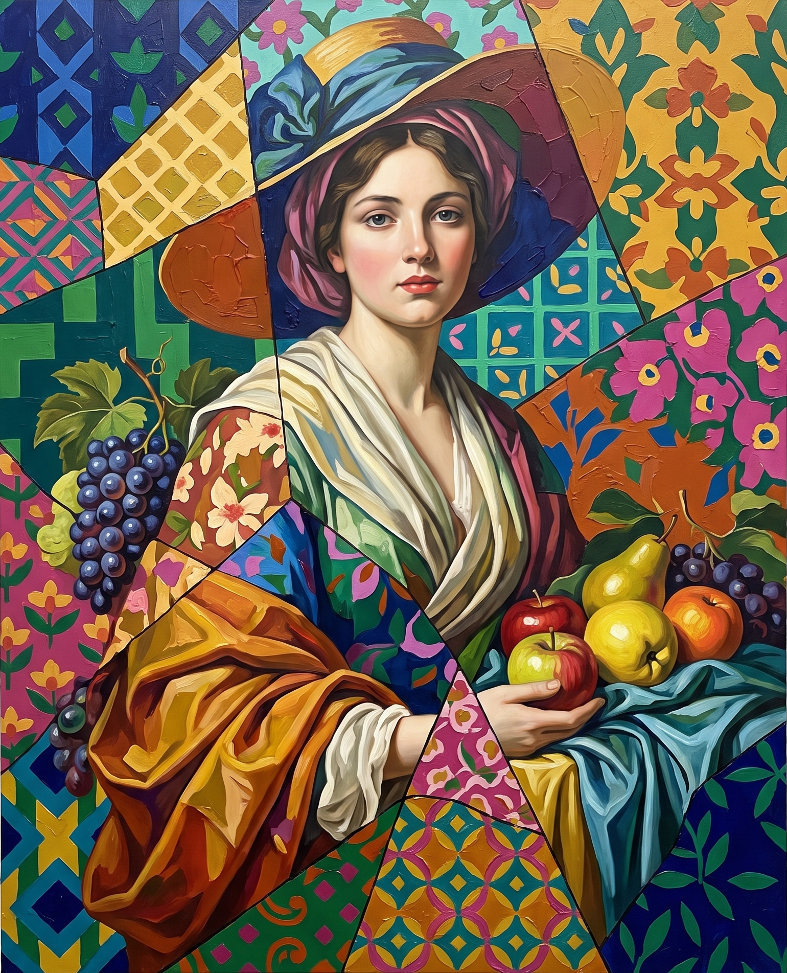 Woman With Apples Hat