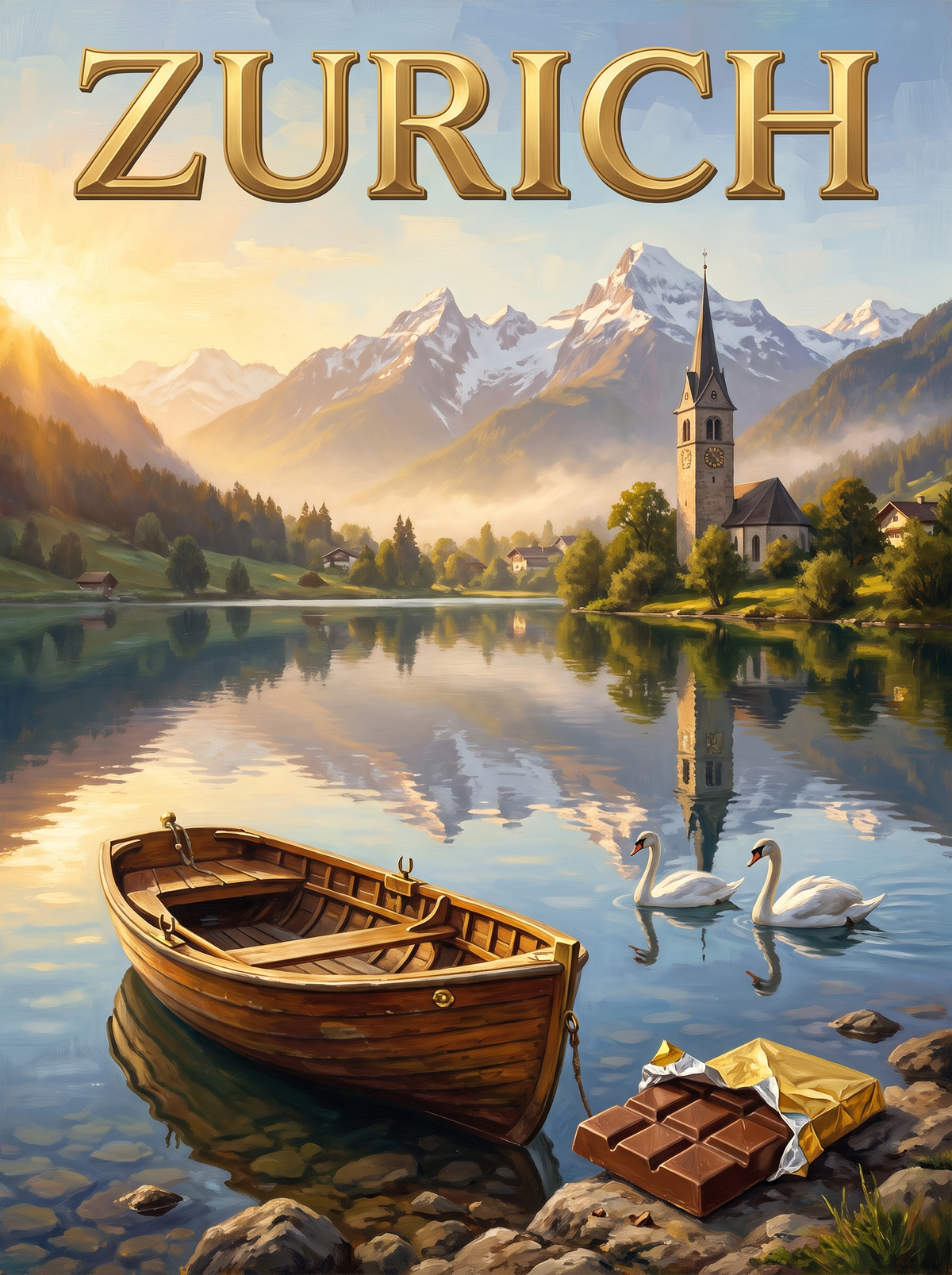 Zurich Lakeside Swans