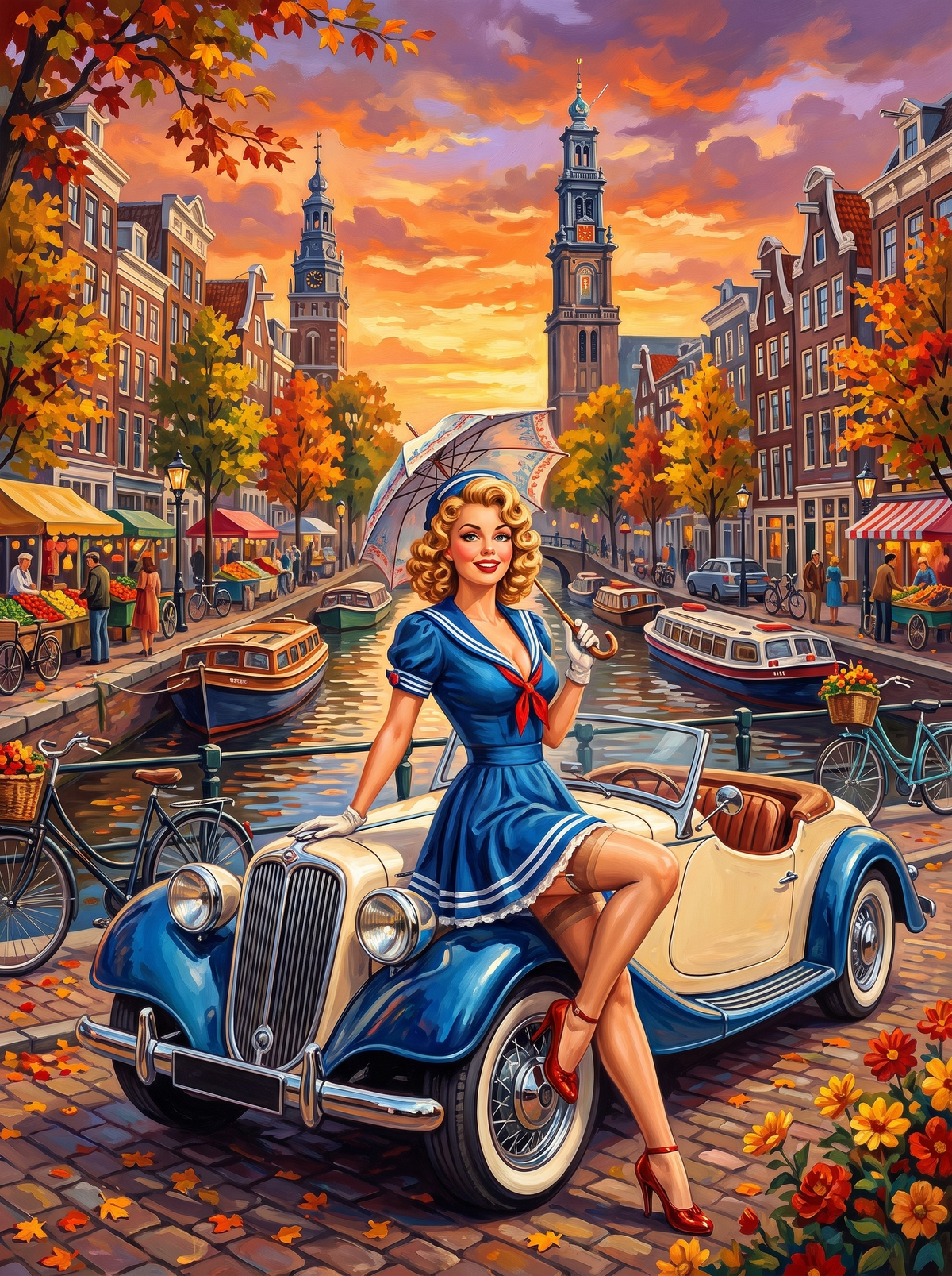 Amsterdam Canal Pin-Up