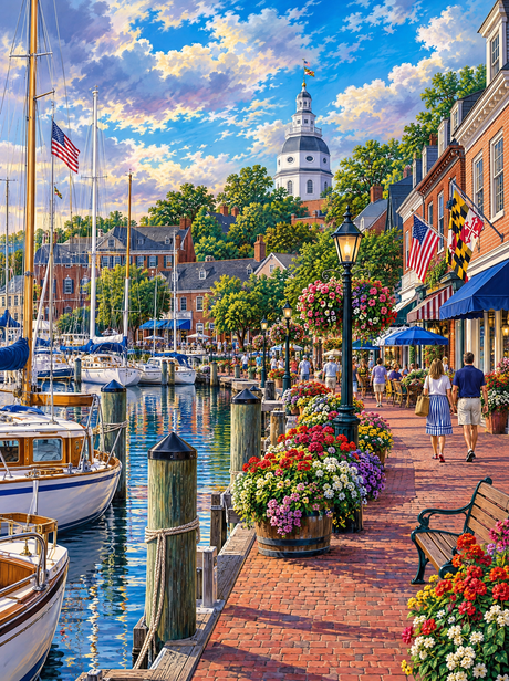 Annapolis City Dock (150 Color Diamond Painting)