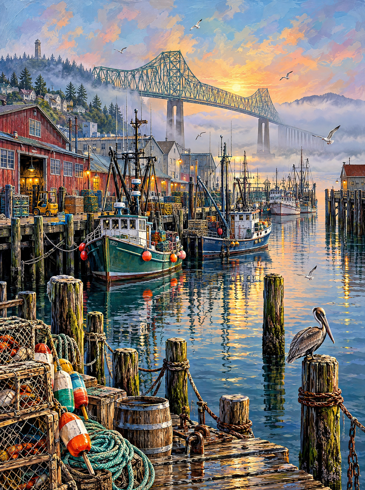 Astoria Fishing Harbor Dawn