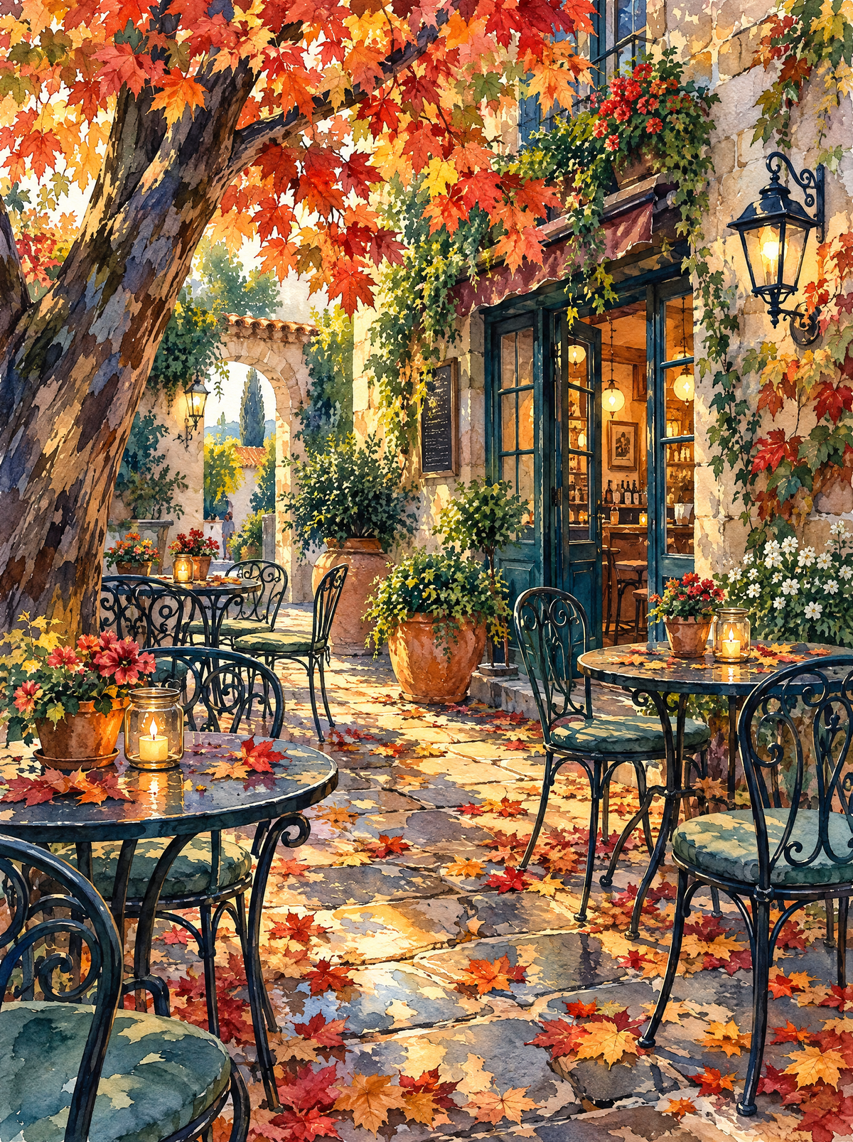 Autumn Courtyard Café