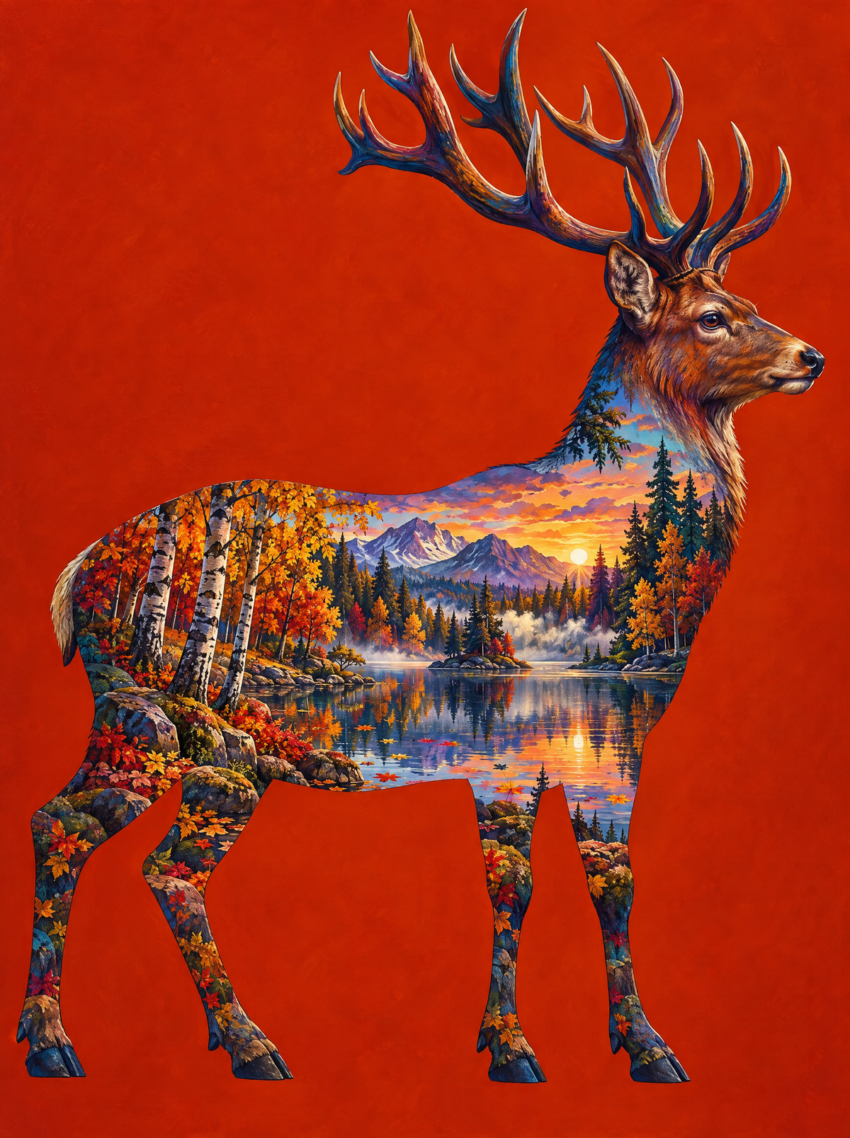 Autumn Stag Lake Sunrise