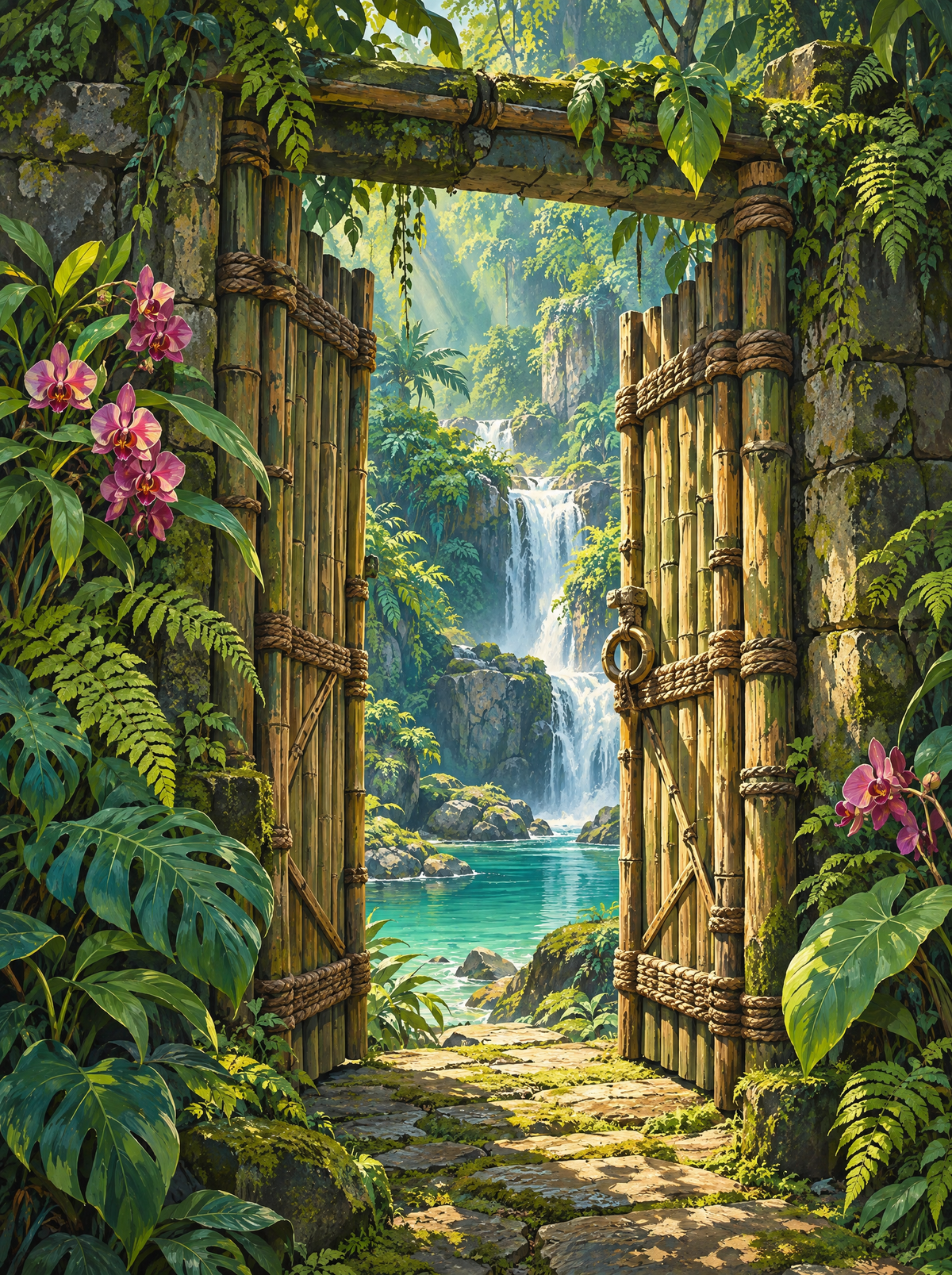 Bamboo Gate To The Falls