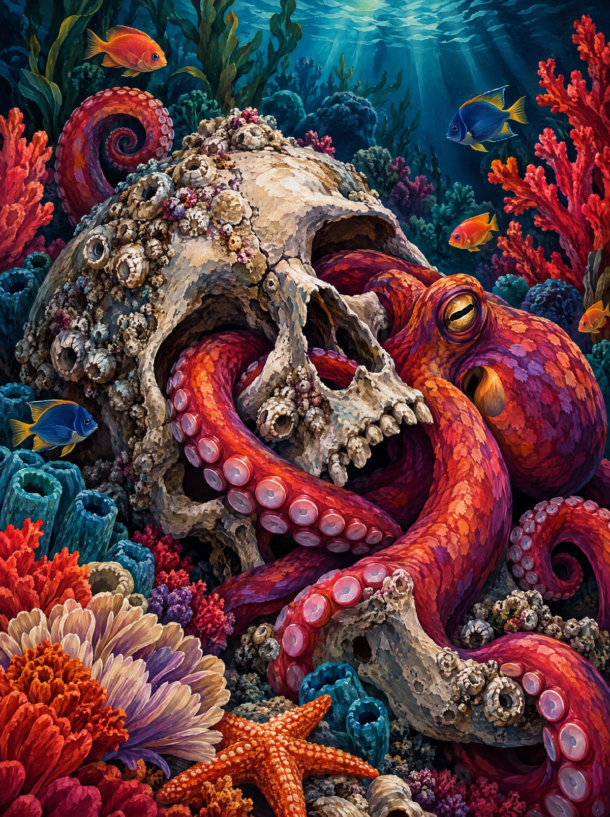 Barnacled Skull Octopus Reef