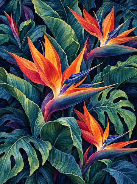 Bird Of Paradise Blooms
