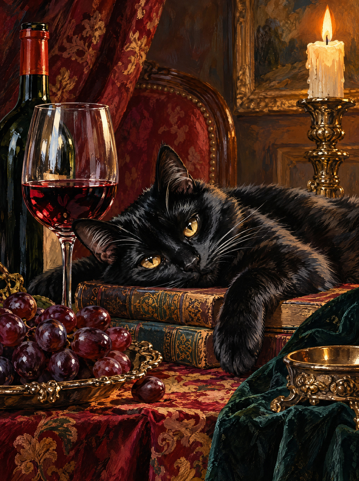 Black Cat And Claret